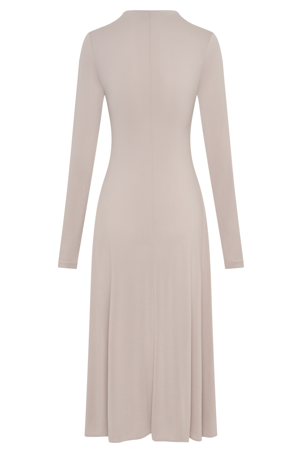 Levaru Anders Şeftali Jersey Midi Elbise - Taupe