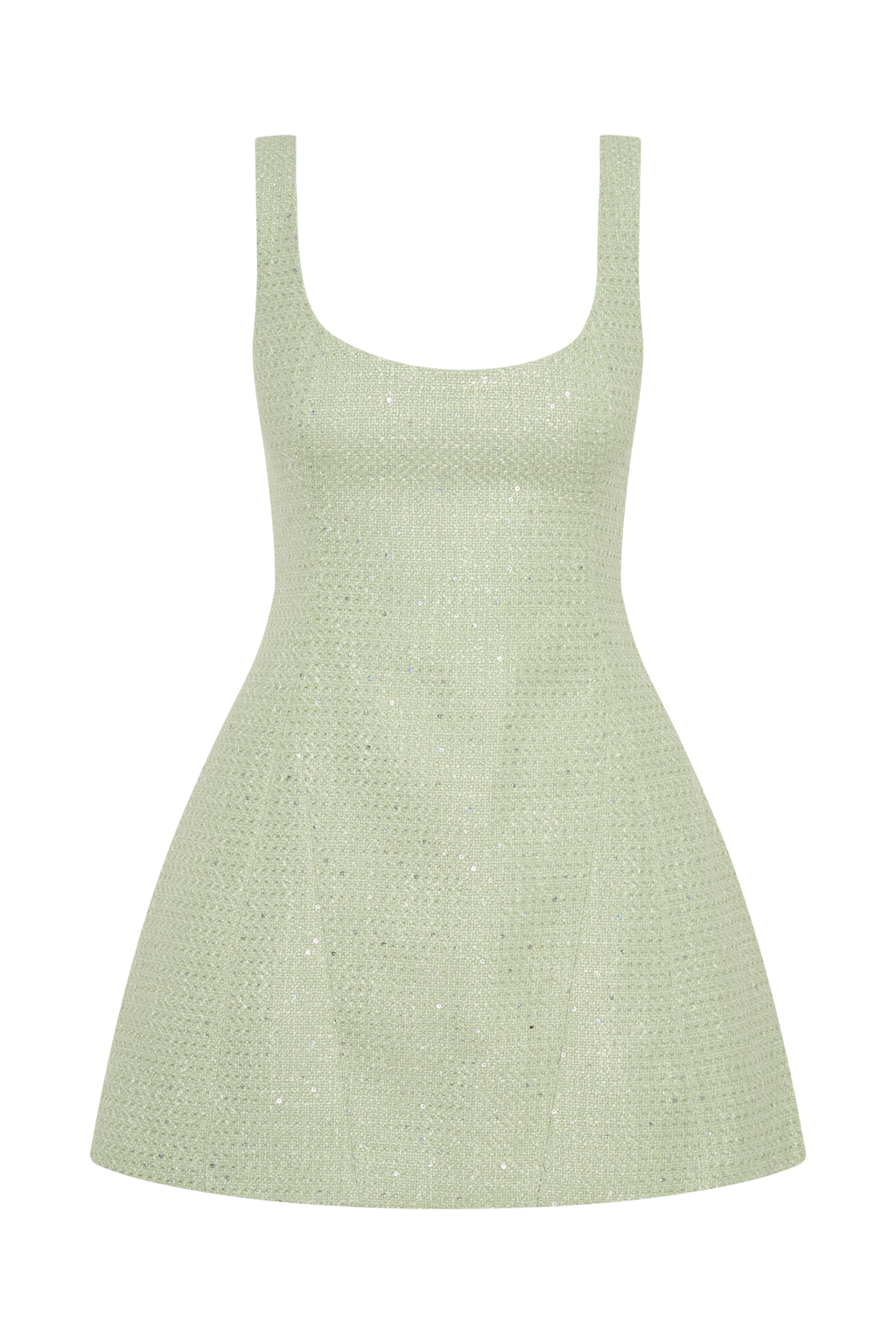 Levauro Beth Tüvit Mini Elbise - Pastel Yeşil