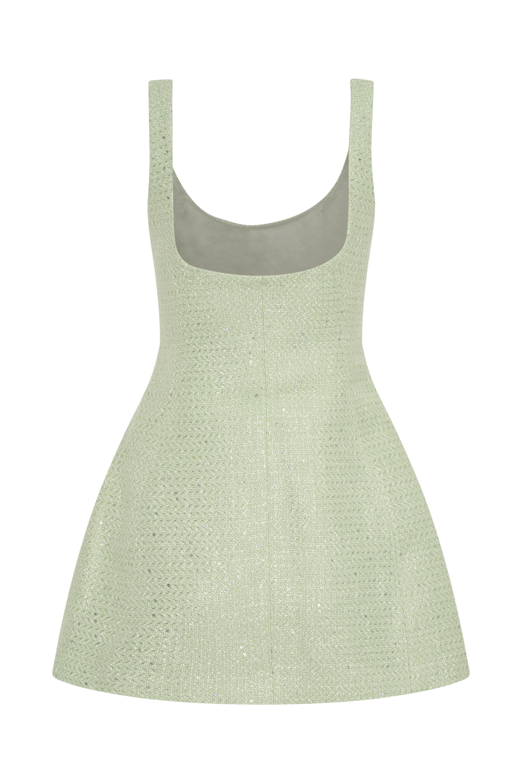 Levauro Beth Tüvit Mini Elbise - Pastel Yeşil