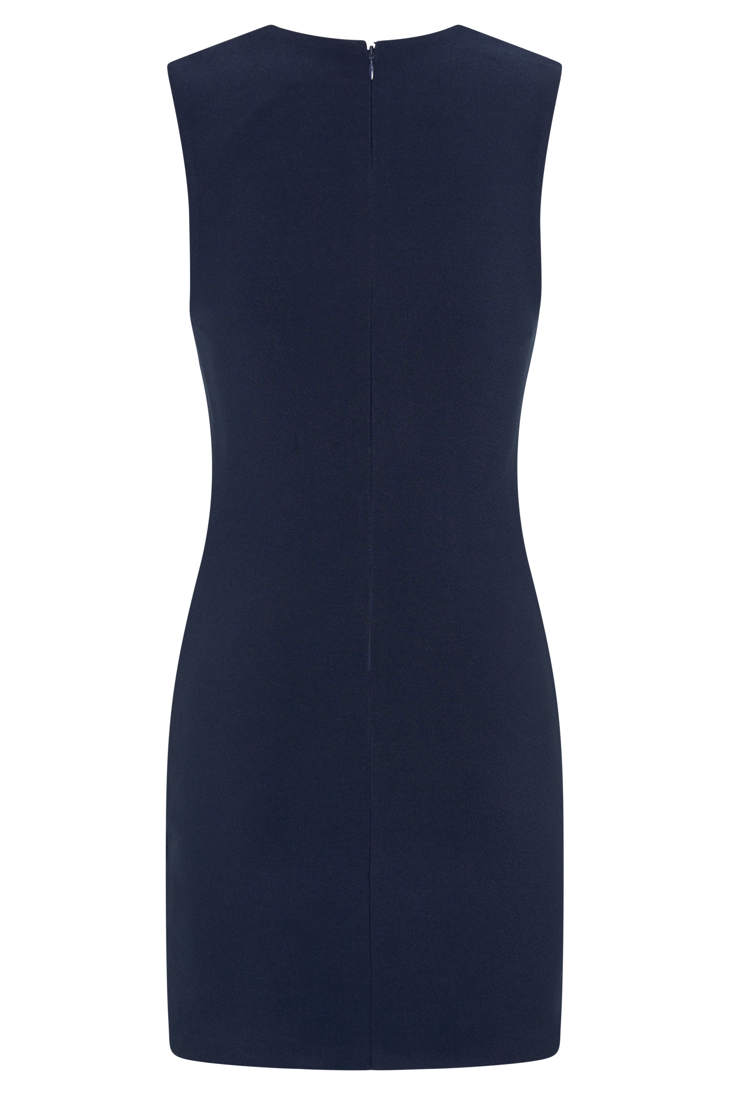 Levaru Frida Krep Mini Elbise - Koyu Lacivert