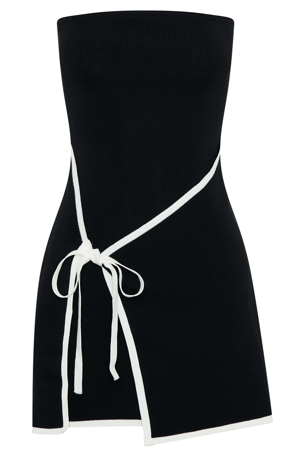 Levauro Rian Straplez Triko Mini Elbise - Siyah