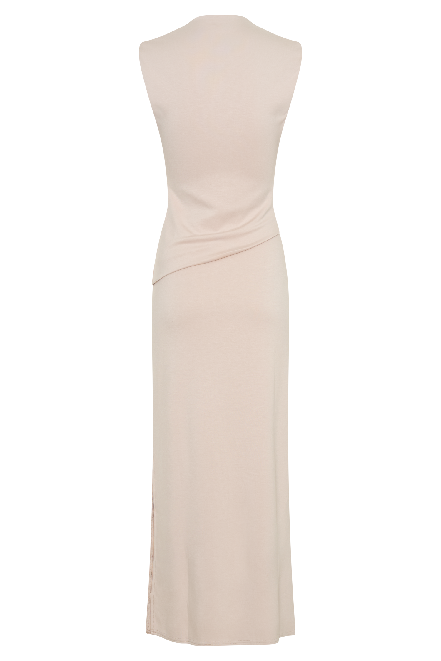 Levauro Lorelei Krep Twist Midi Elbise - Taupe
