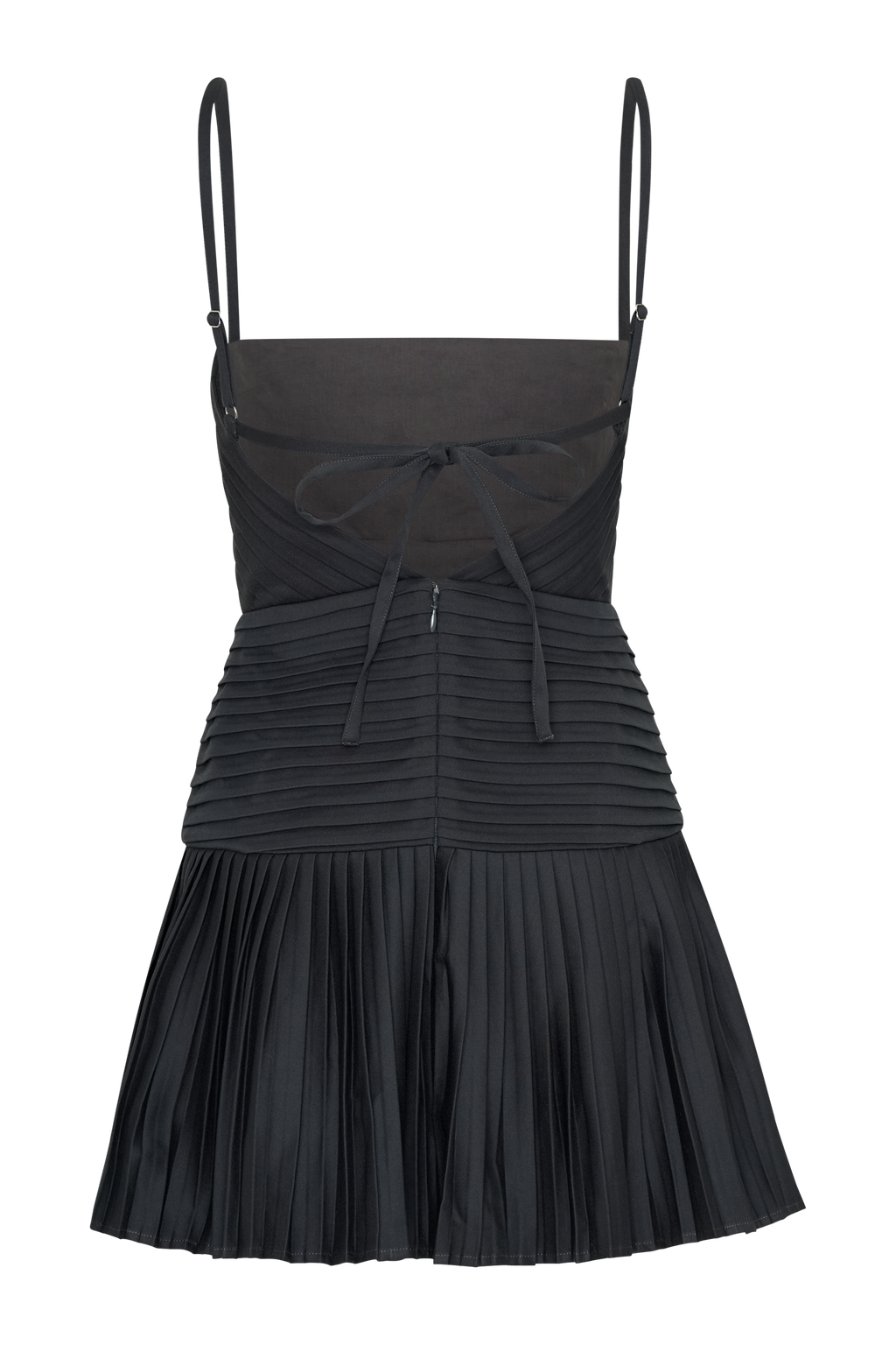 Levauro  Rylee Multi Plise Mini Elbise - Kömür