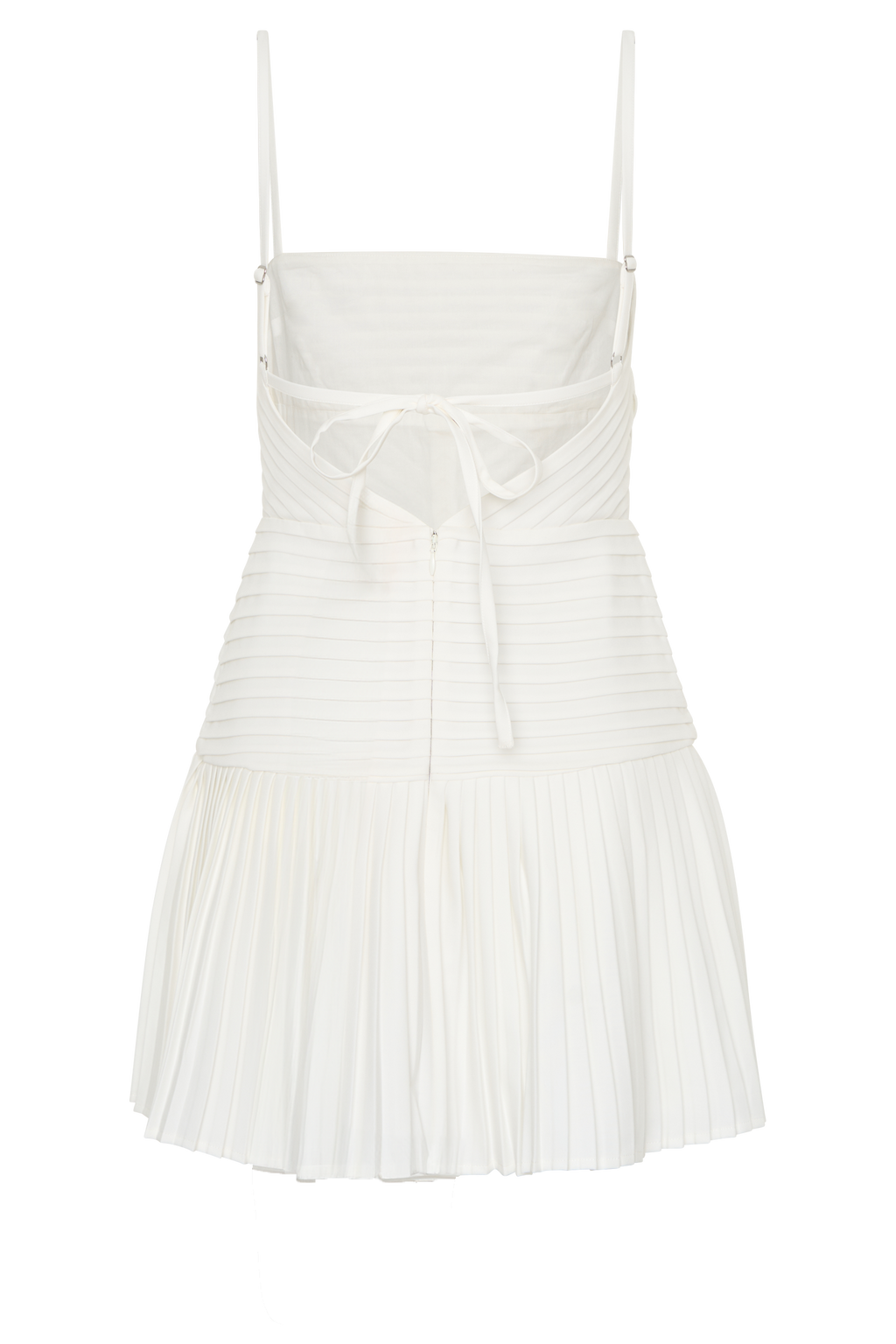 Levauro  Rylee Multi Plise Mini Elbise - Beyaz