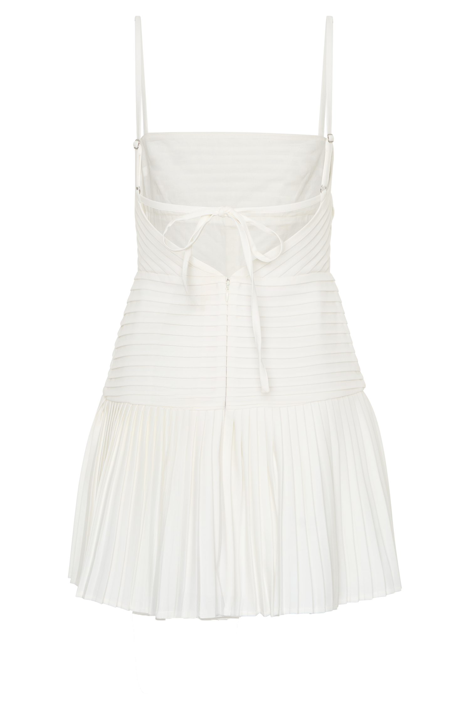 Levauro  Rylee Multi Plise Mini Elbise - Beyaz