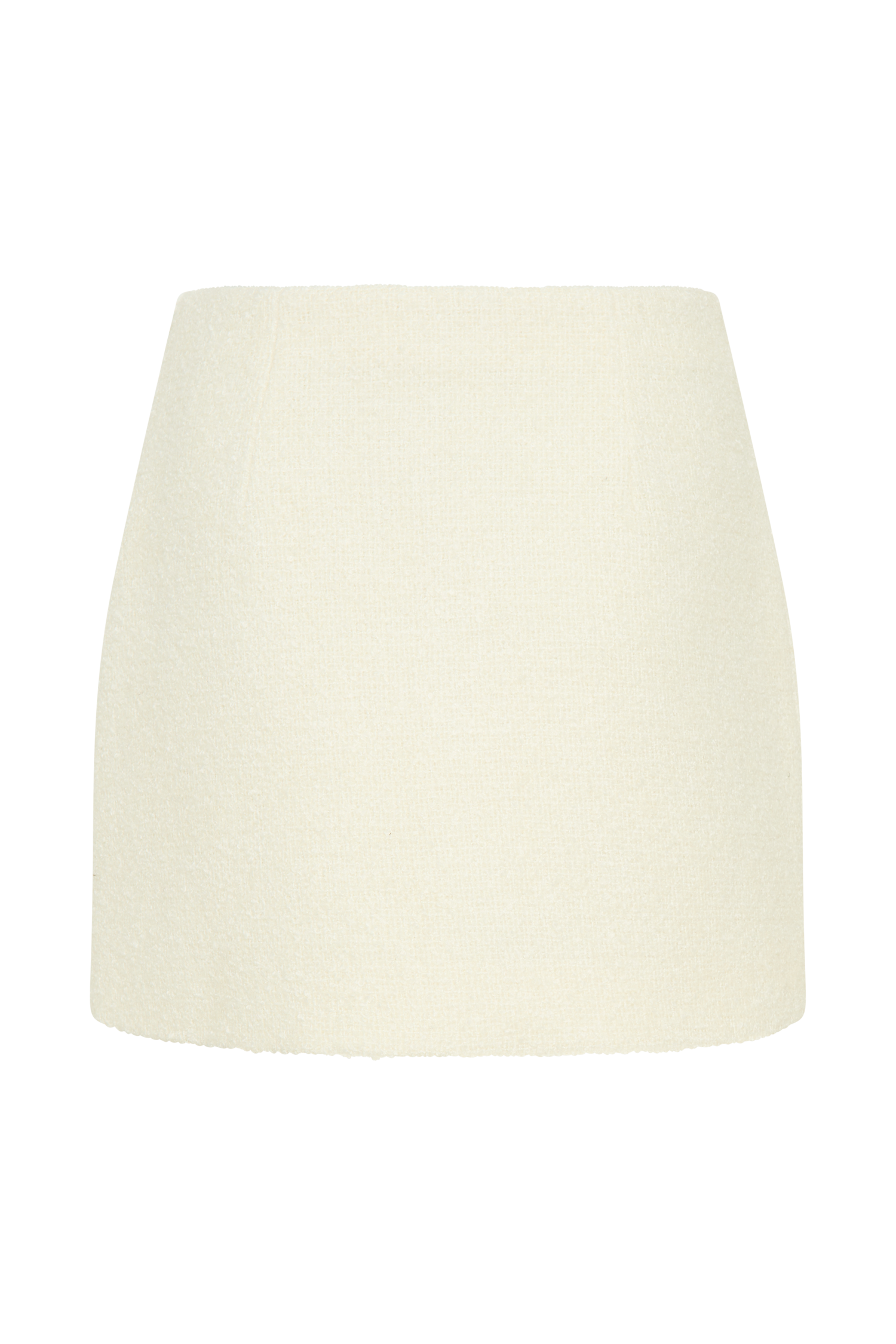 Levauro  Mirelle Dokulu Buklet Mini Etek - Fildişi