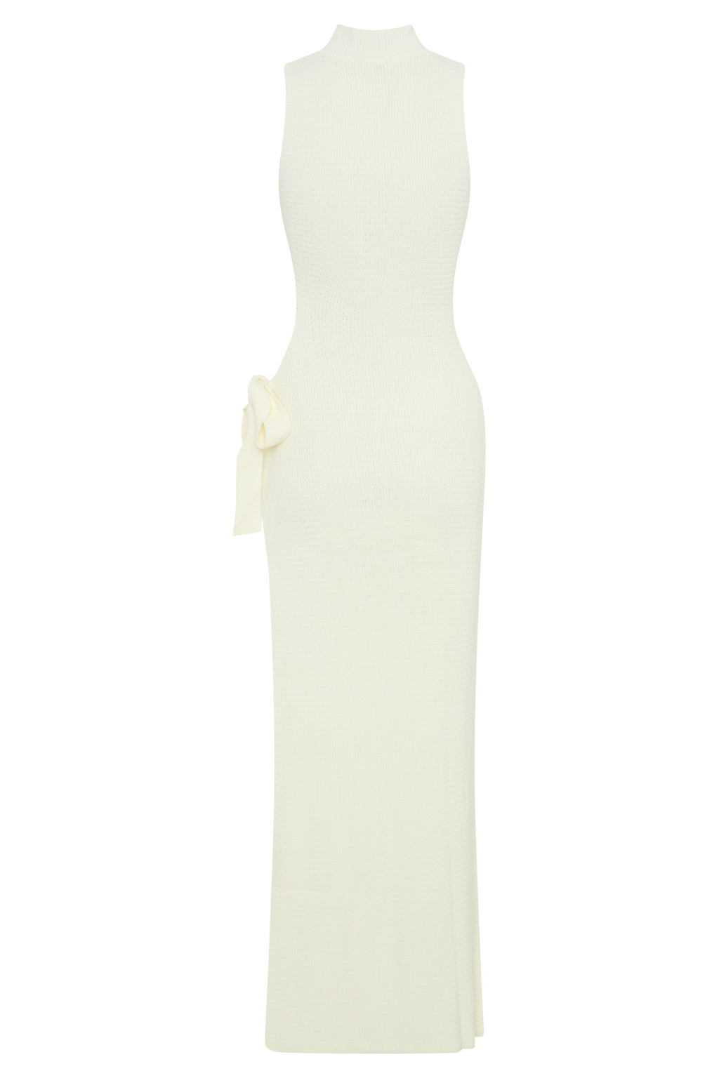 Levauro Stephanie Cut Out Örgü Maxi Elbise - Fildişi