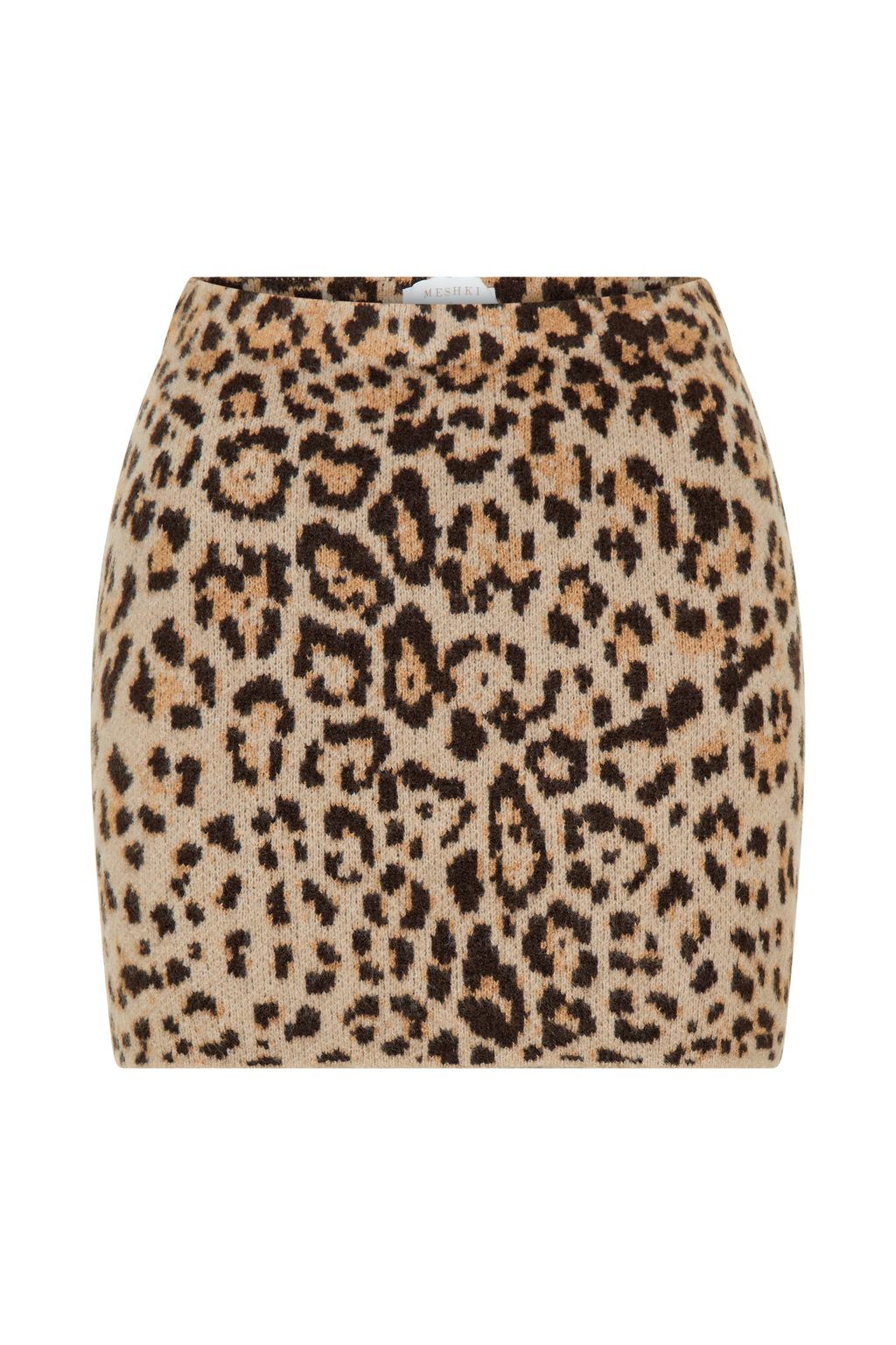 Levauro  Marissa Triko Mini Etek - Leopar Desenli