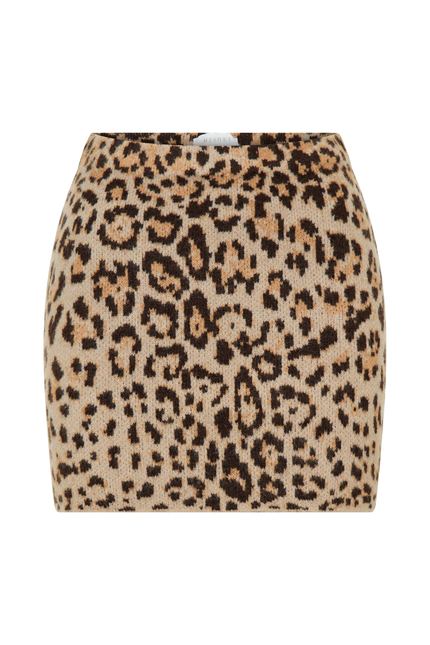 Levauro  Marissa Triko Mini Etek - Leopar Desenli