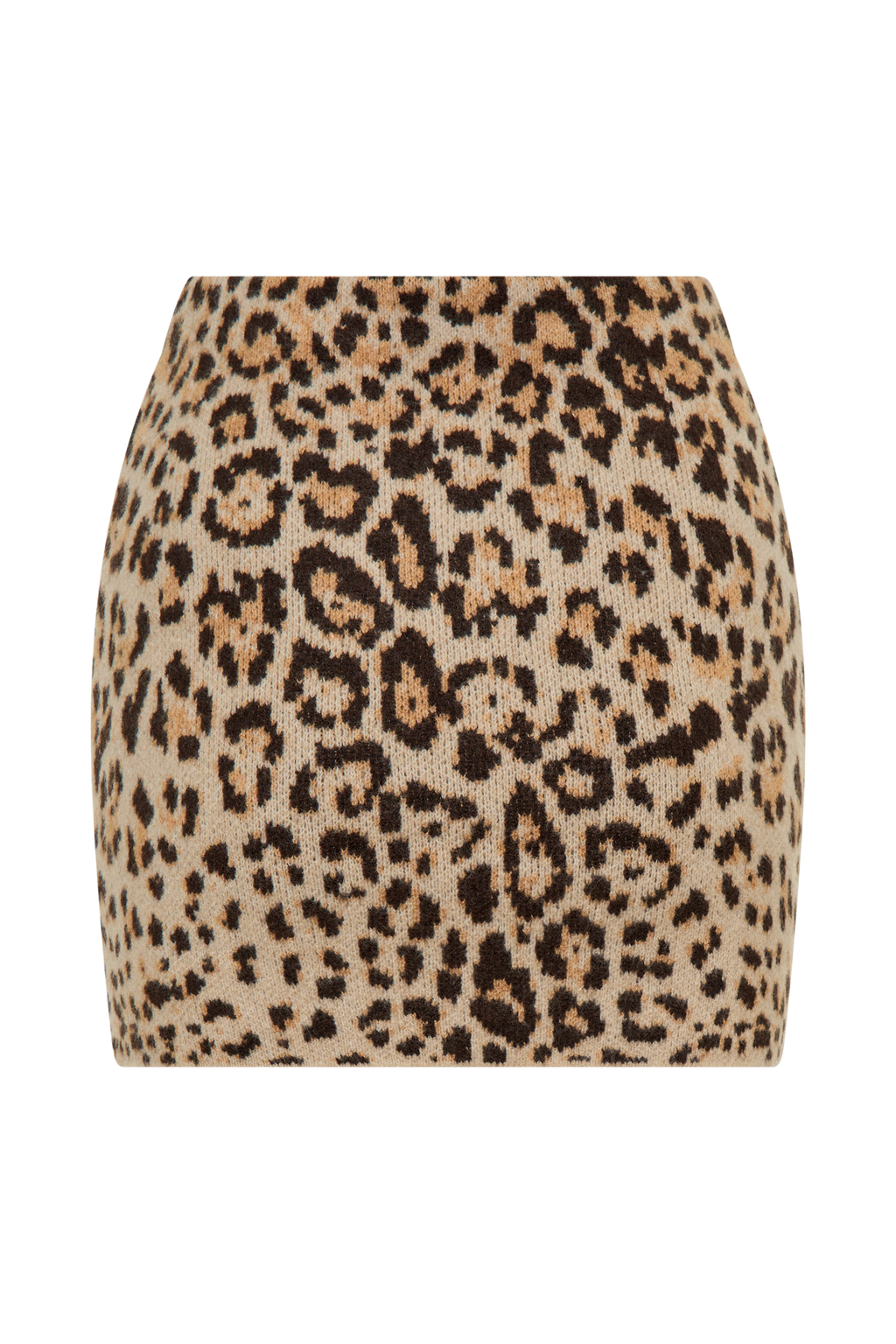 Levauro  Marissa Triko Mini Etek - Leopar Desenli