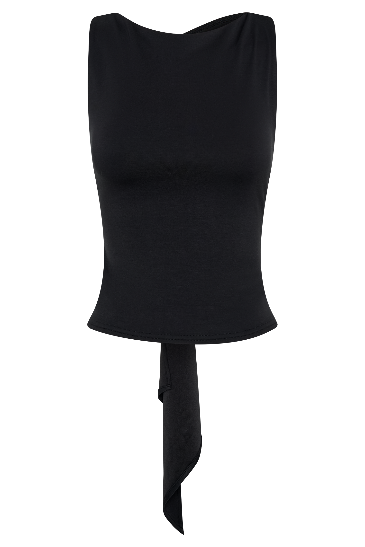 Levauro Catelyn Asimetrik Scuba Jersey Üst - Siyah