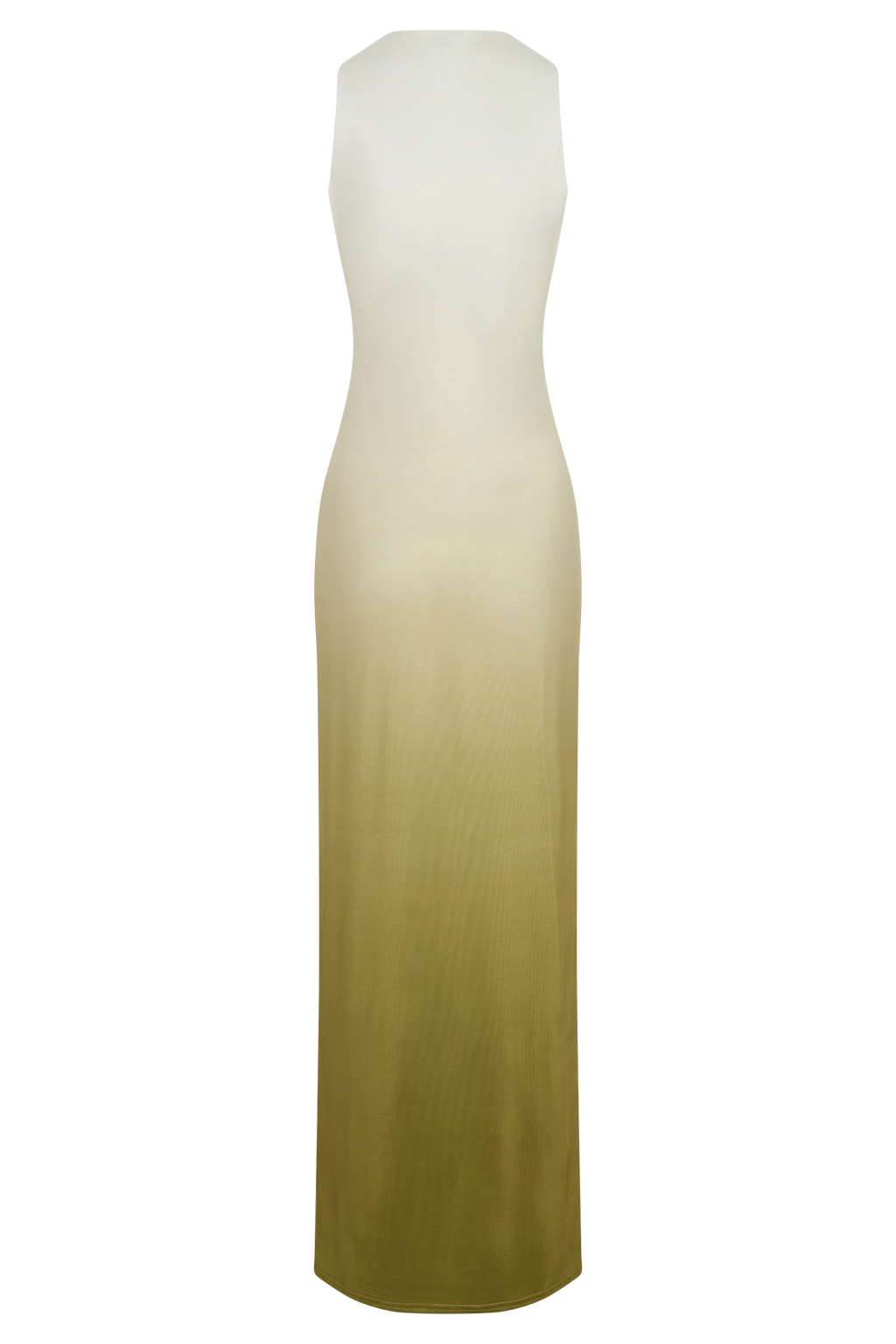 Levauro Stella Drapeli Dar Maxi Elbise - Ombre Vintage Zeytin
