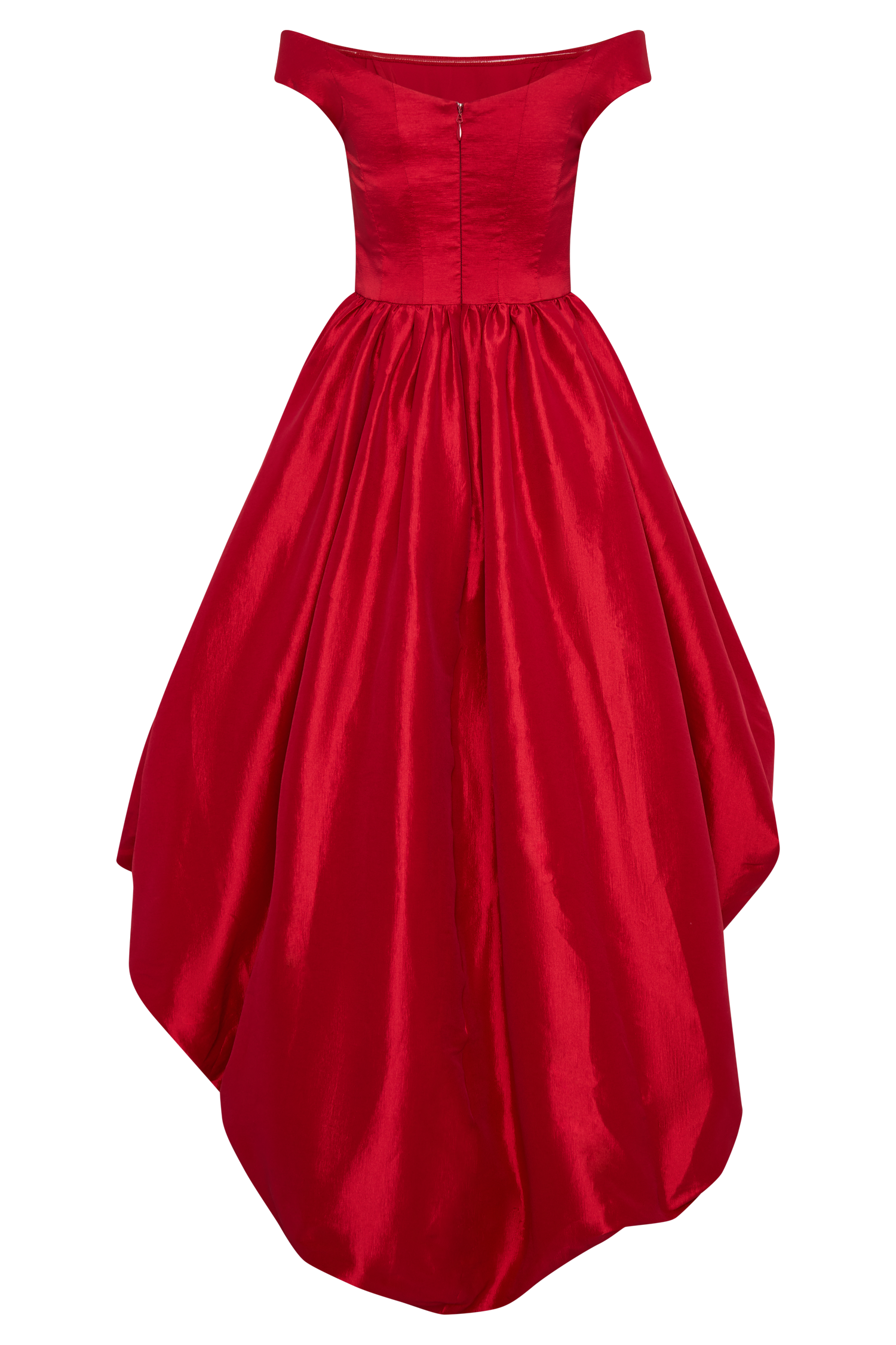 Levauro Amelia Bubble Maxi Elbise - Yakut Kırmızısı