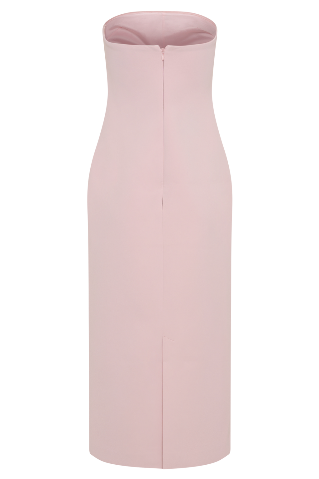 Levauro Sussan Straplez Midi Elbise - Pudra