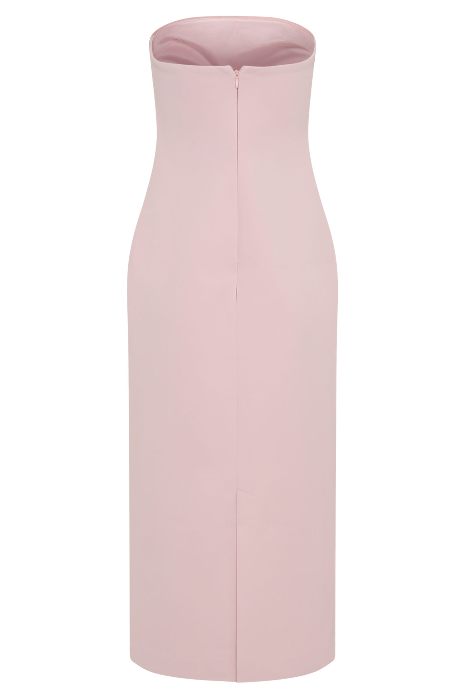 Levauro Sussan Straplez Midi Elbise - Pudra