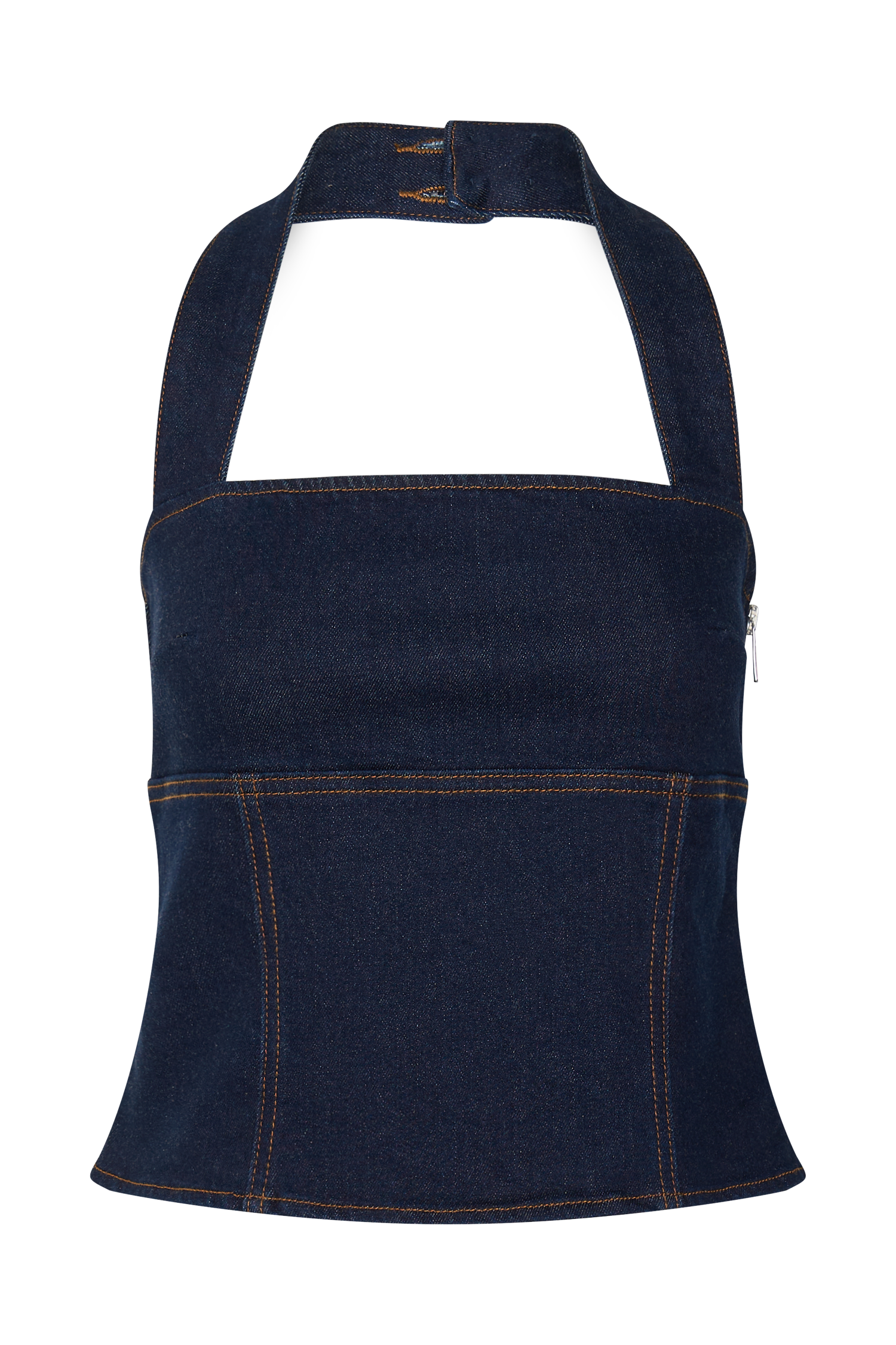 Levauro Dayna Denim Boyundan Bağlamalı Üst - İndigo Mavi
