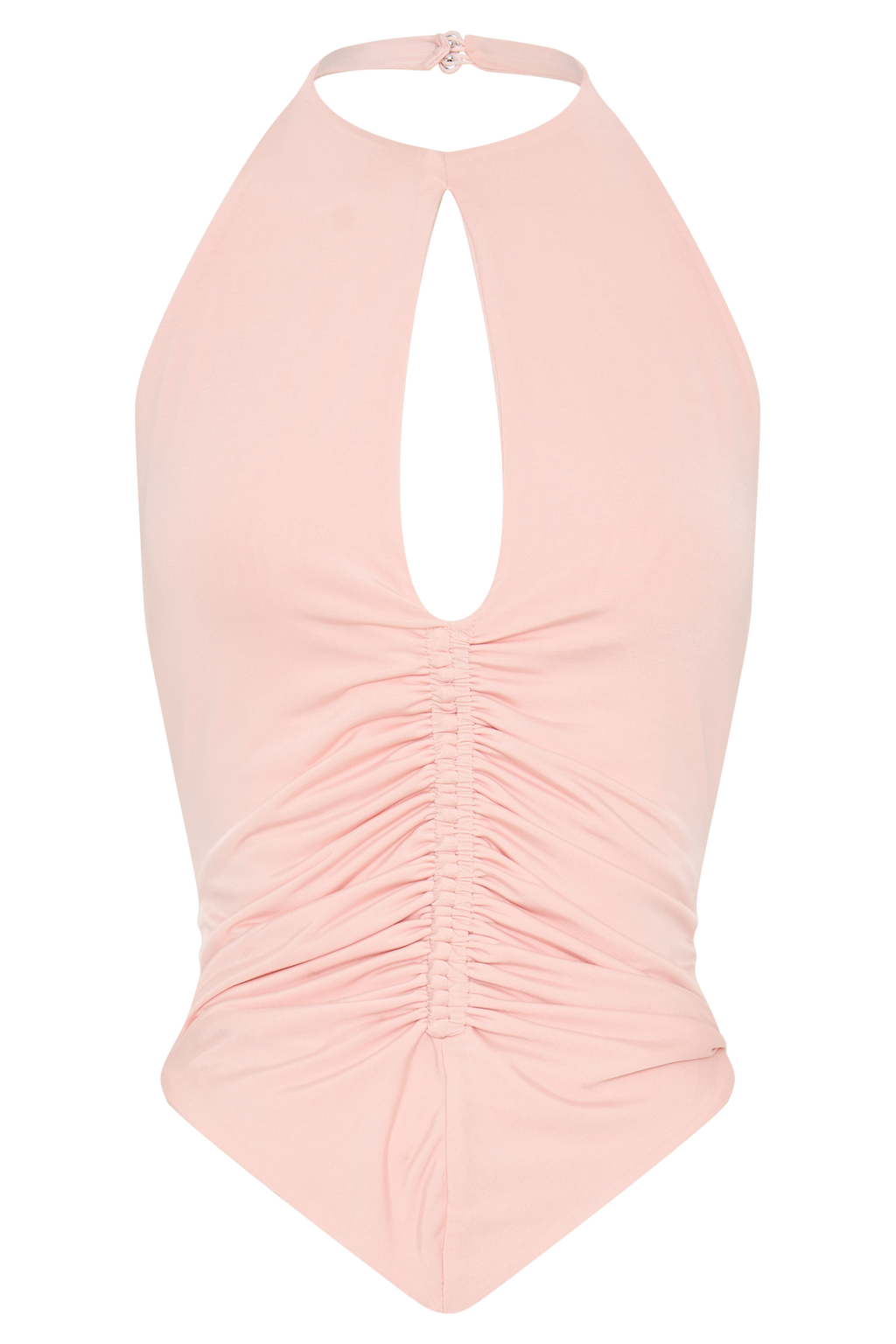 Levauro Linda Slinky Dantelli Boyundan Bağlamalı Üst - Soluk Pembe