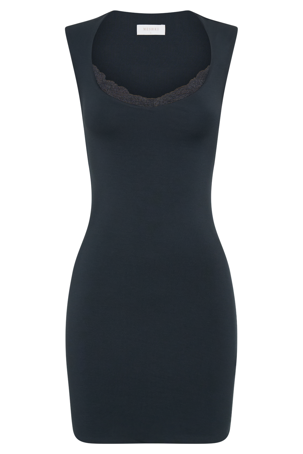 Levauro  Tatianna Dantelli Modal Mini Elbise - Siyah