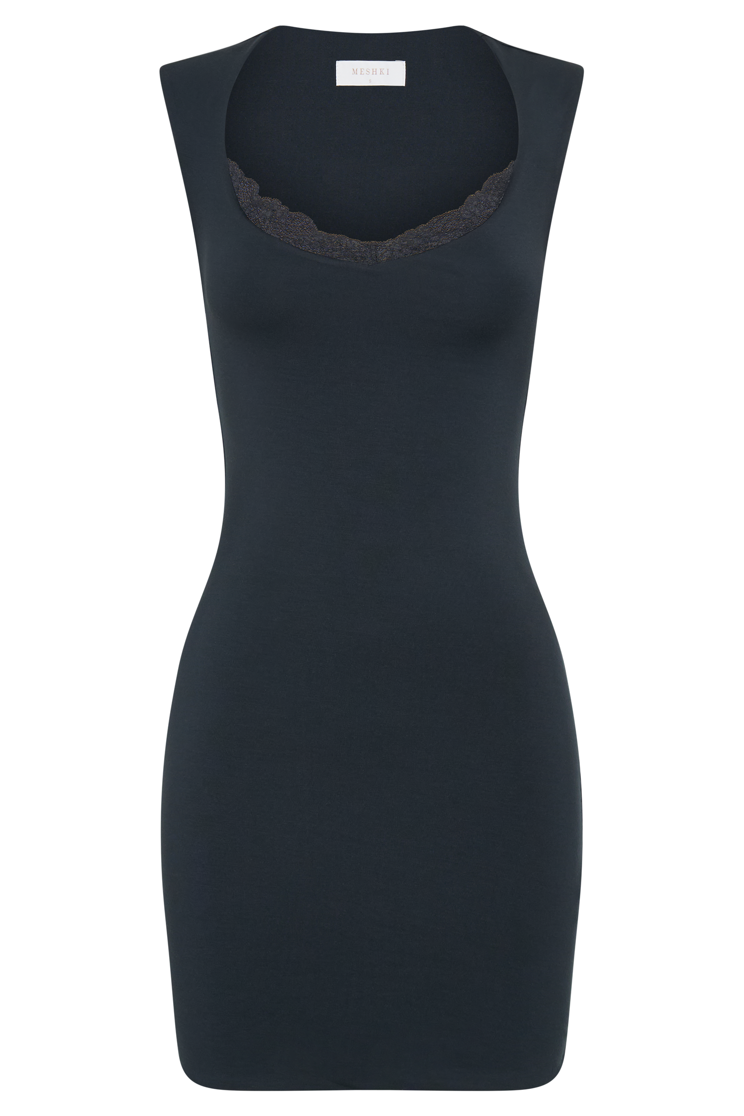 Levauro  Tatianna Dantelli Modal Mini Elbise - Siyah