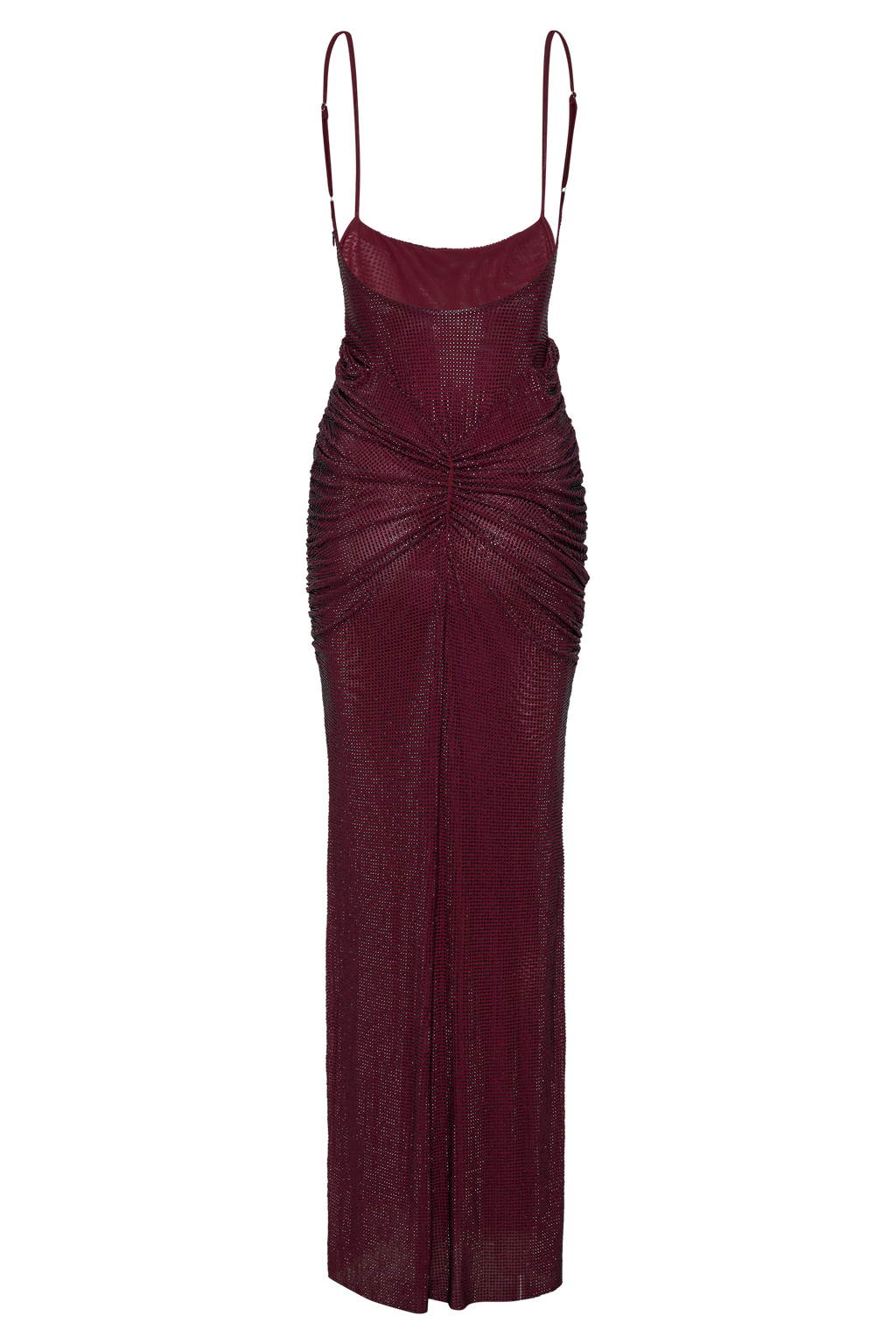 Levauro Roisin Diamante Saten Maxi Elbise - Maun