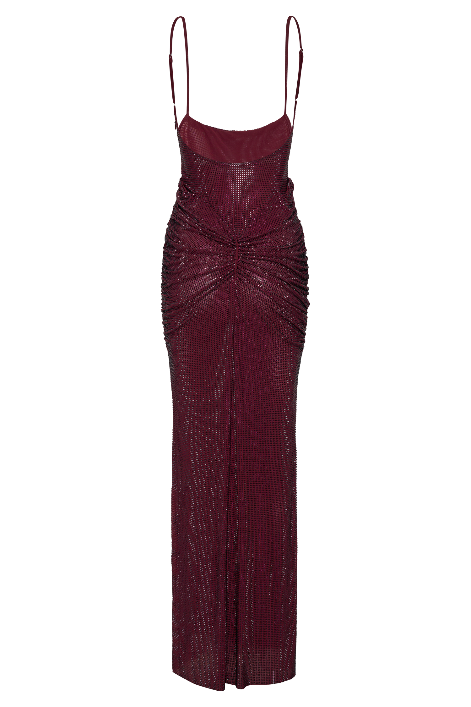 Levauro Roisin Diamante Saten Maxi Elbise - Maun