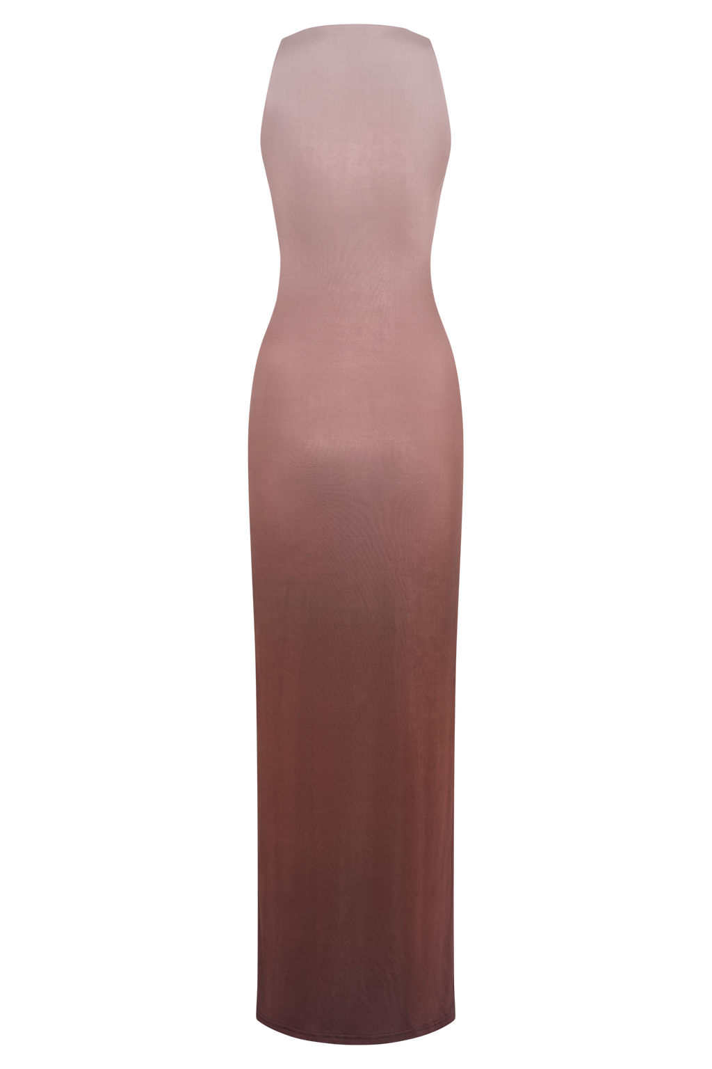 Levauro Stella Drapeli Dar Maxi Elbise - Mocha Ombre