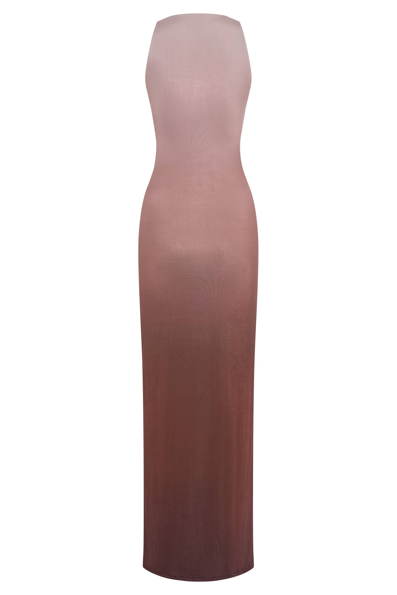 Levauro Stella Drapeli Dar Maxi Elbise - Mocha Ombre