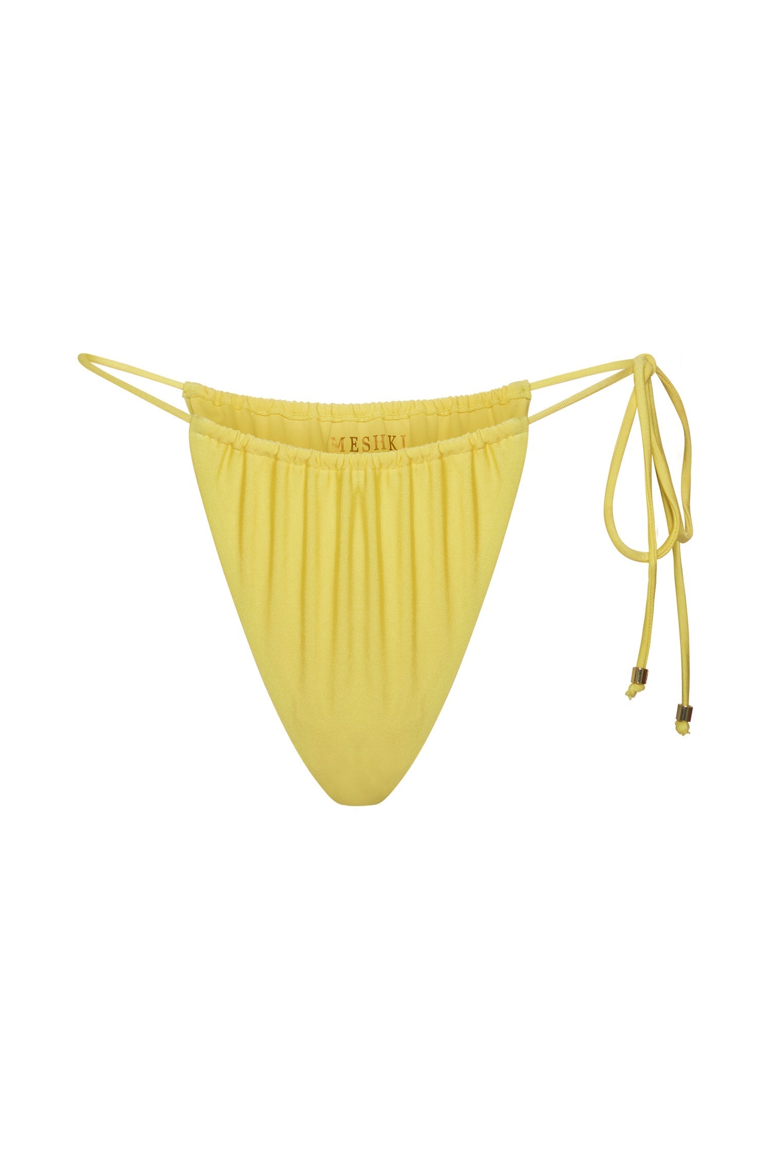 Levauro Andie Dantelli String Yan Bikini Altı - Kanarya Sarısı