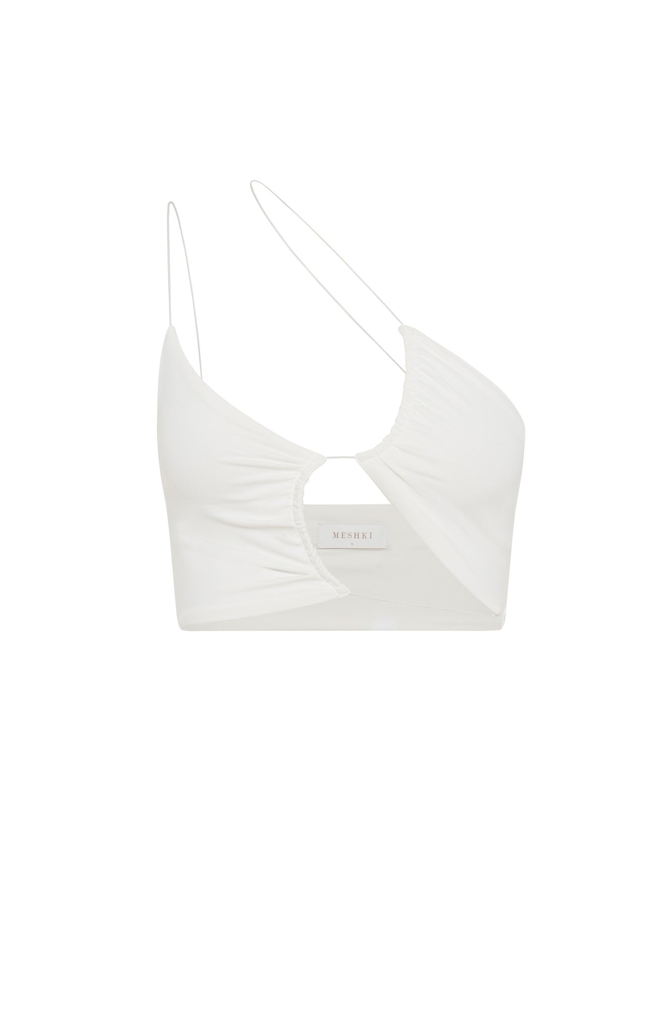 Levauro Montana Dantelli Kesikli Crop Top - Beyaz