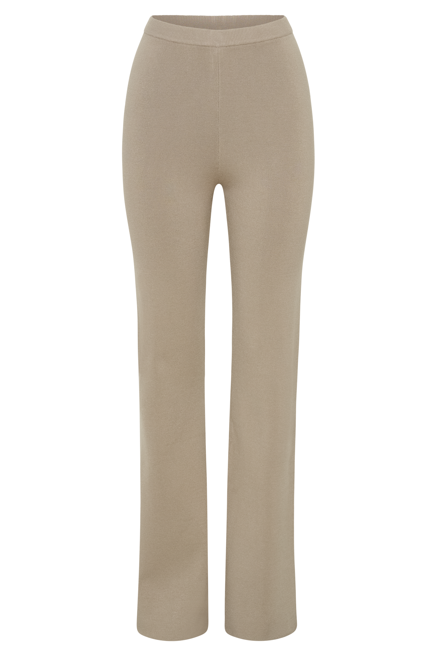 Levauro Rosetta Flare Örgü Pantolon - Taupe