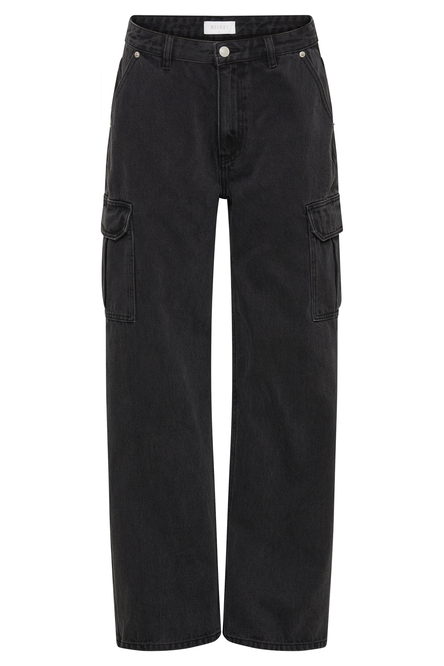 ROF Jagger Mid Bel Oversize Denim Jean - Yıkanmış Siyah