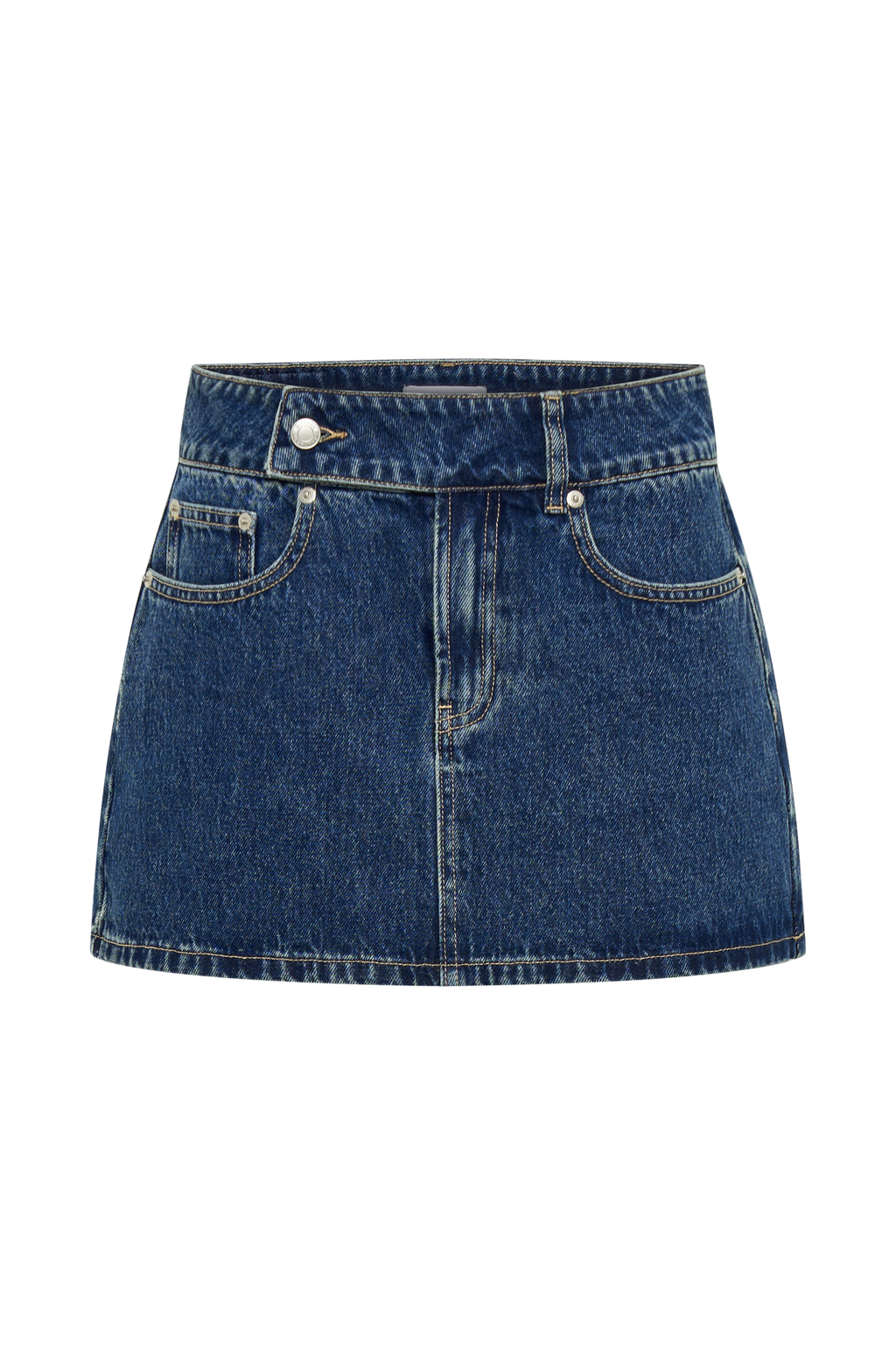 Levauro Julienne Denim Mini Etek - Lacivert