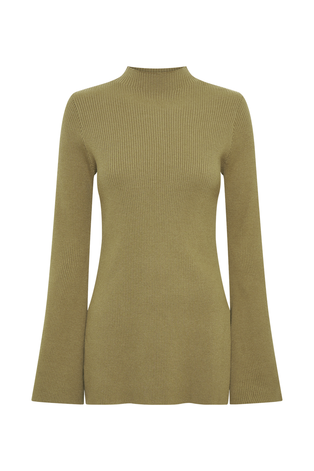 Levauro  Oversize Örgü Kazak - Zeytin