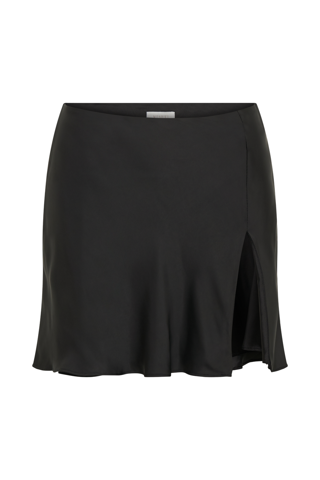 Levauro Hartley Saten Mini Etek - Siyah