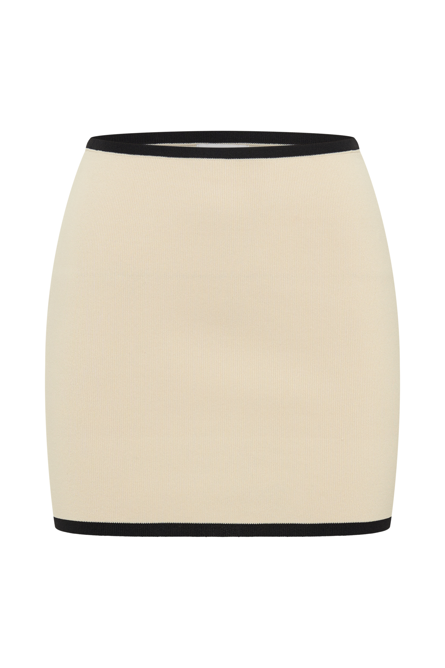Levauro Klara Örgü Mini Etek - Siyah/Krem