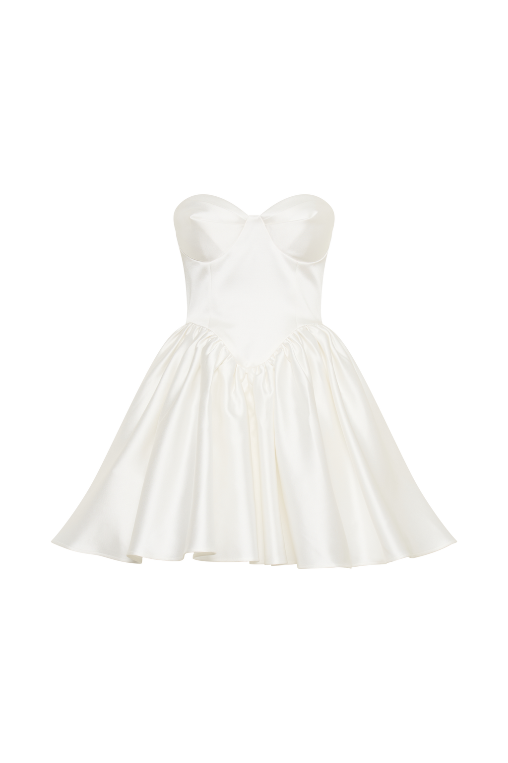 Levauro Hollie Yapılı Korse Mini Elbise - Beyaz
