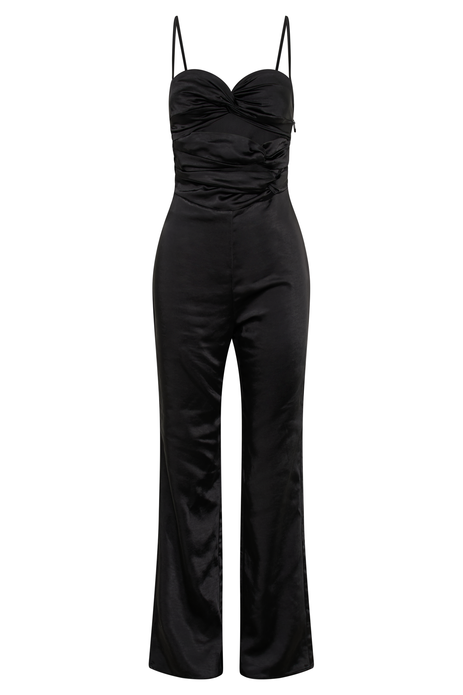 Levauro Elina Twist Saten Tulum - Siyah