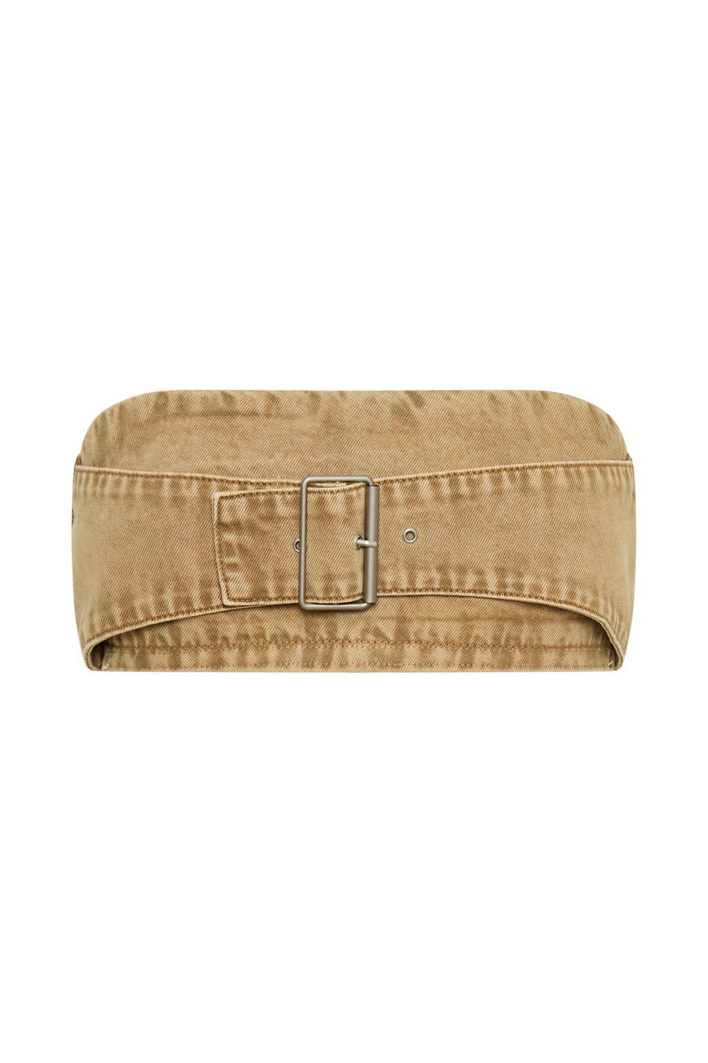 Levauro Rowena Denim Toka Bandeau - Tan Asit Yıkama