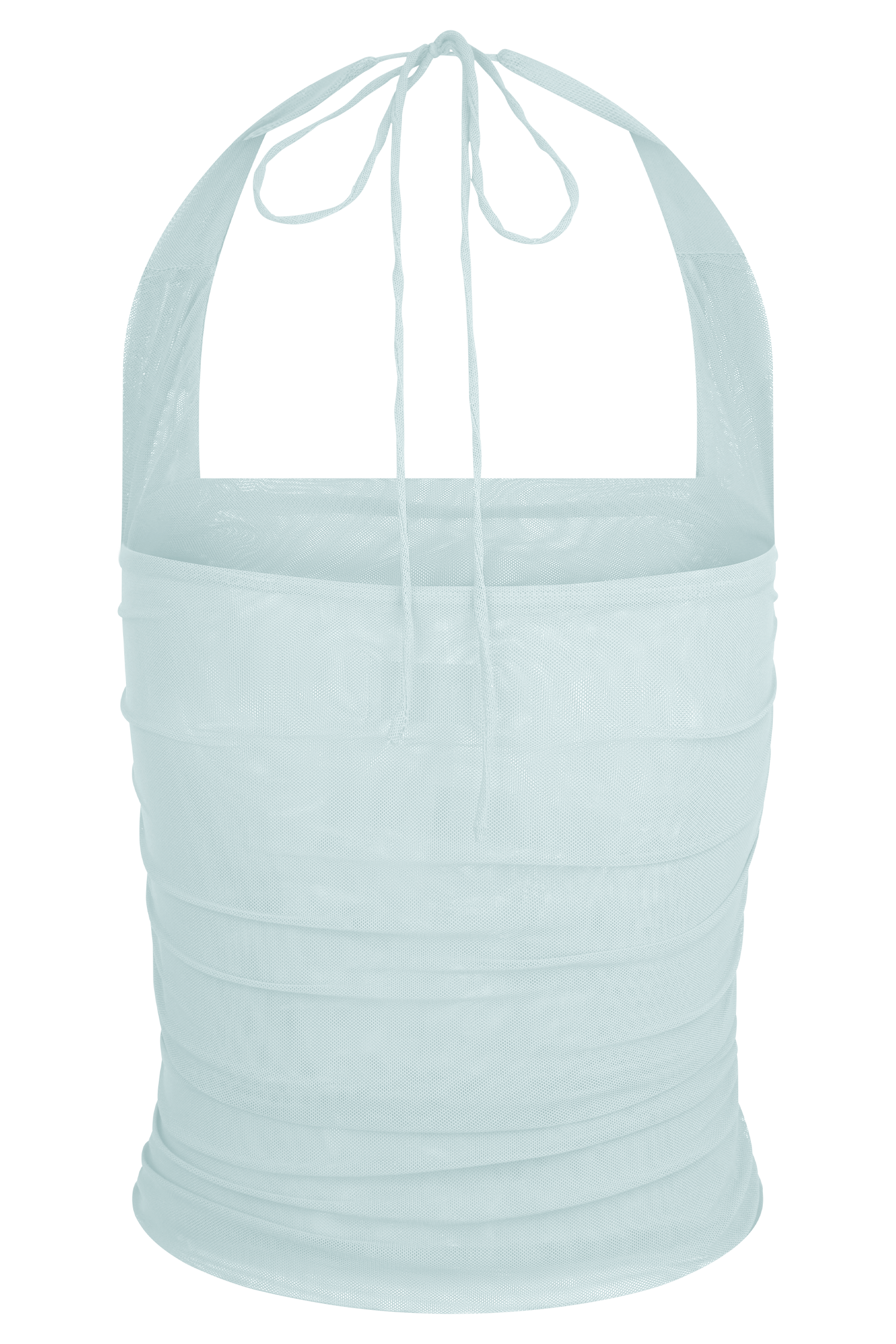 Levauro Brooklyn File Crop Top - Soluk Mavi