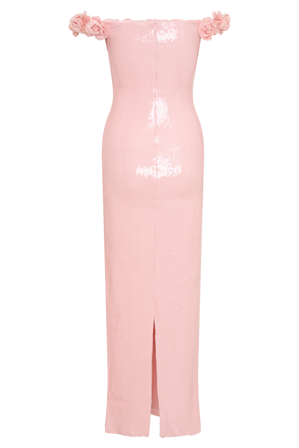 Levauro Carrie Pullu Gül Uzun Elbise - Soluk Pembe