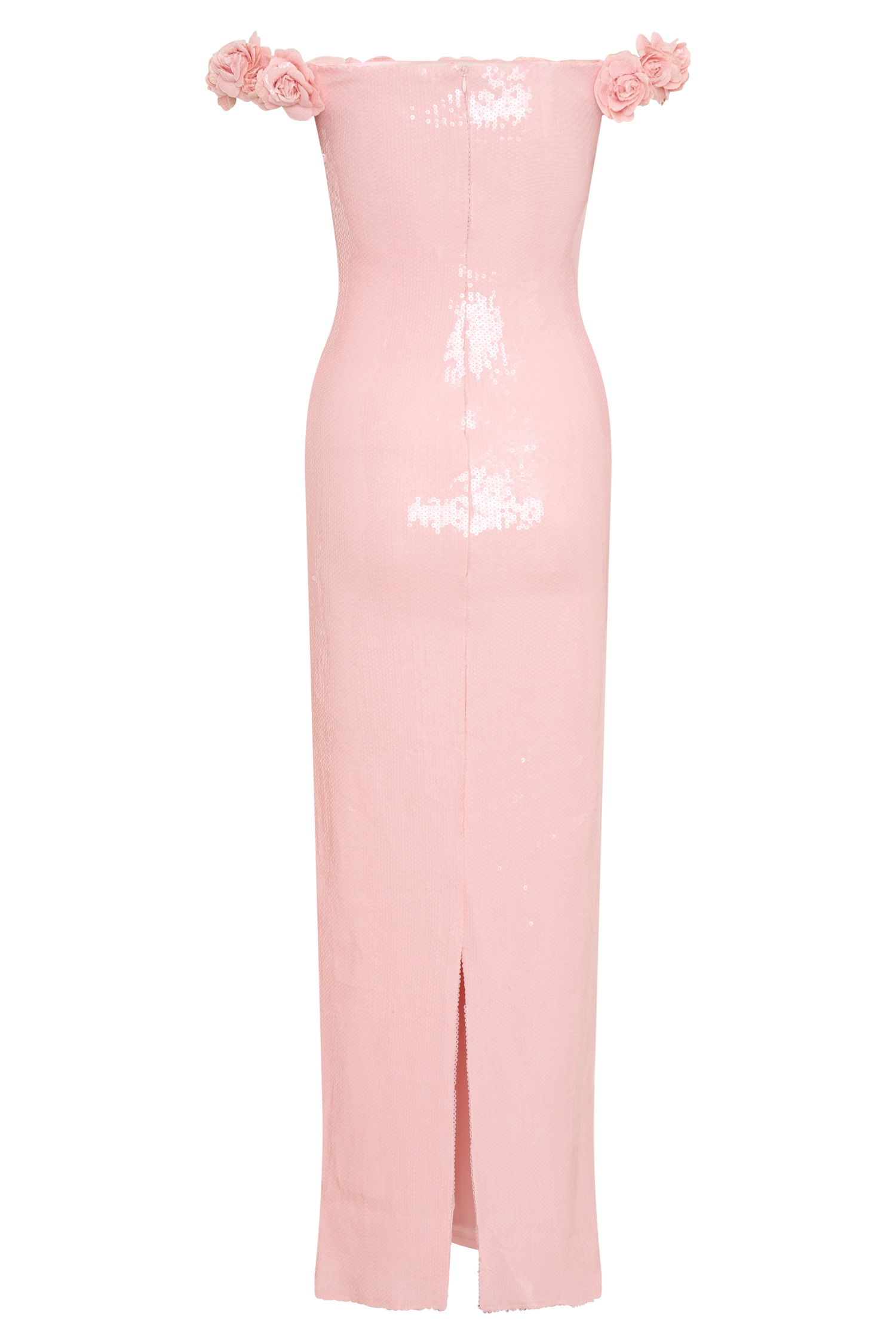 Levauro Carrie Pullu Gül Uzun Elbise - Soluk Pembe