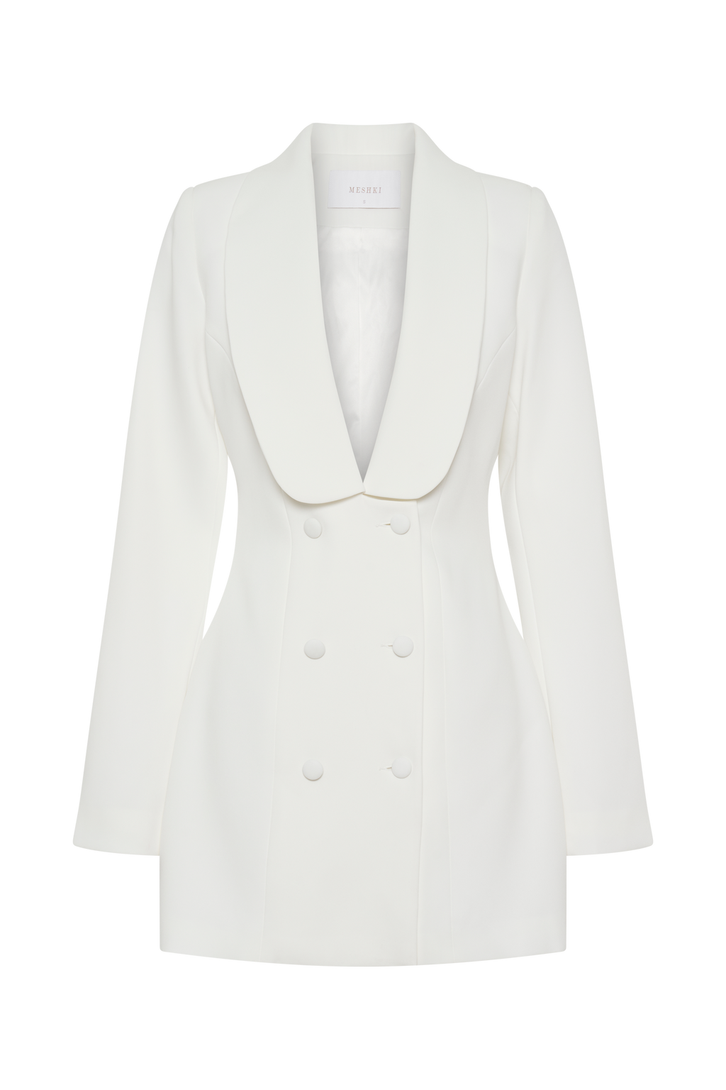 Levauro Trinity Krep Blazer Elbise - Beyaz