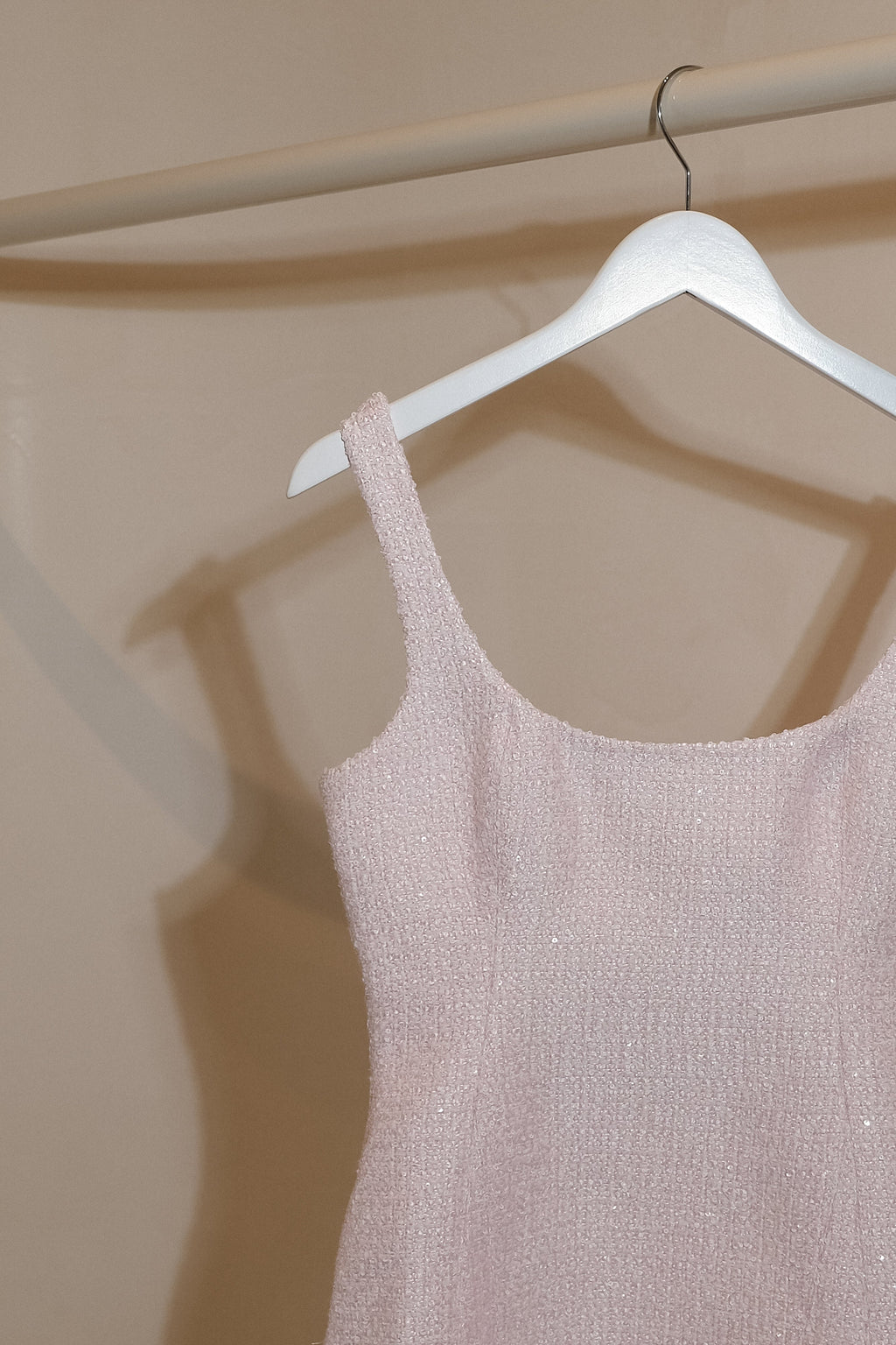 Levauro Beth Tweed Mini Elbise - Peri Floss Pembe