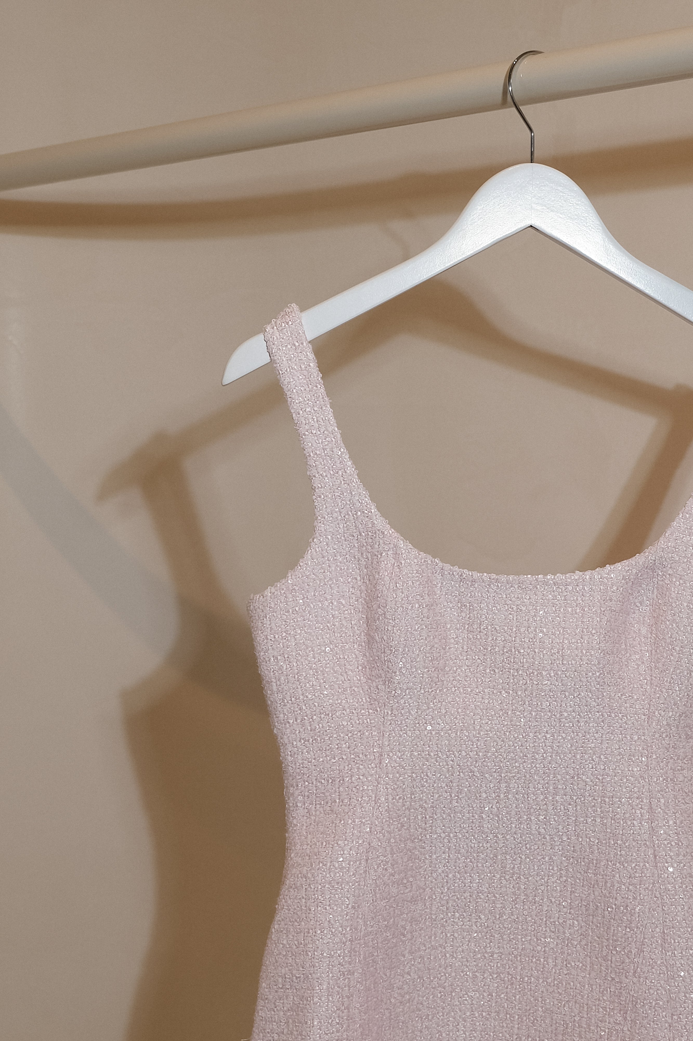 Levauro Beth Tweed Mini Elbise - Peri Floss Pembe