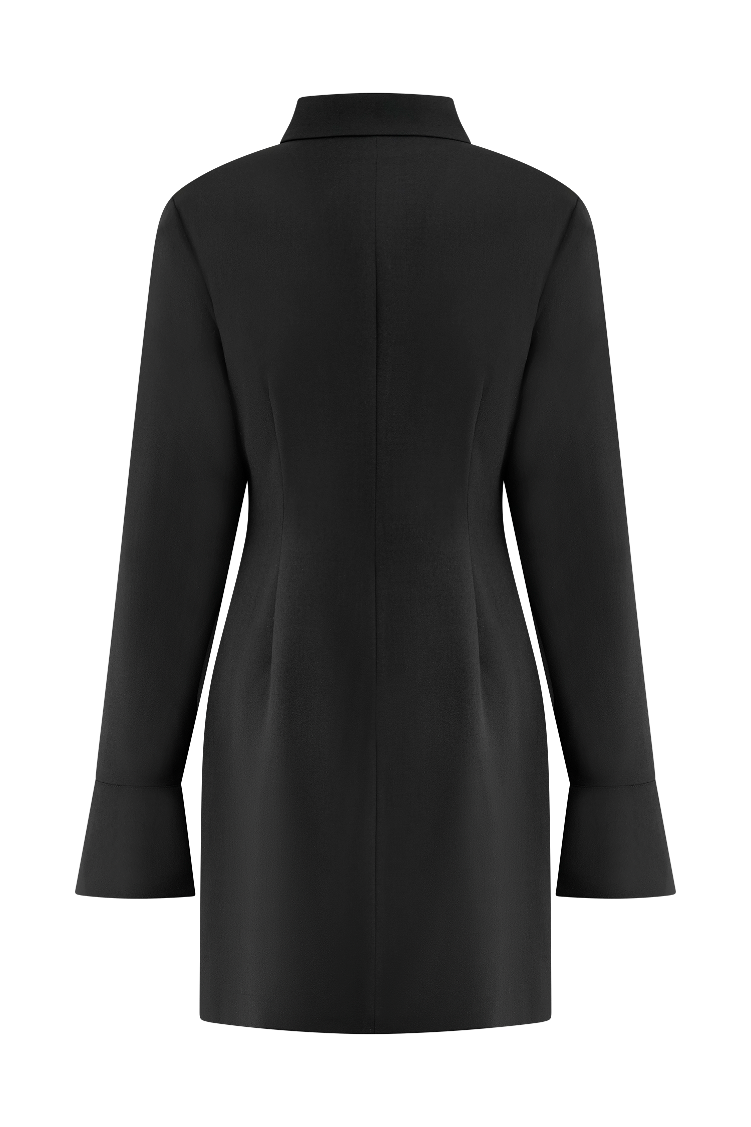 Levauro Dorian Fitted Gömlek Mini Elbise - Siyah