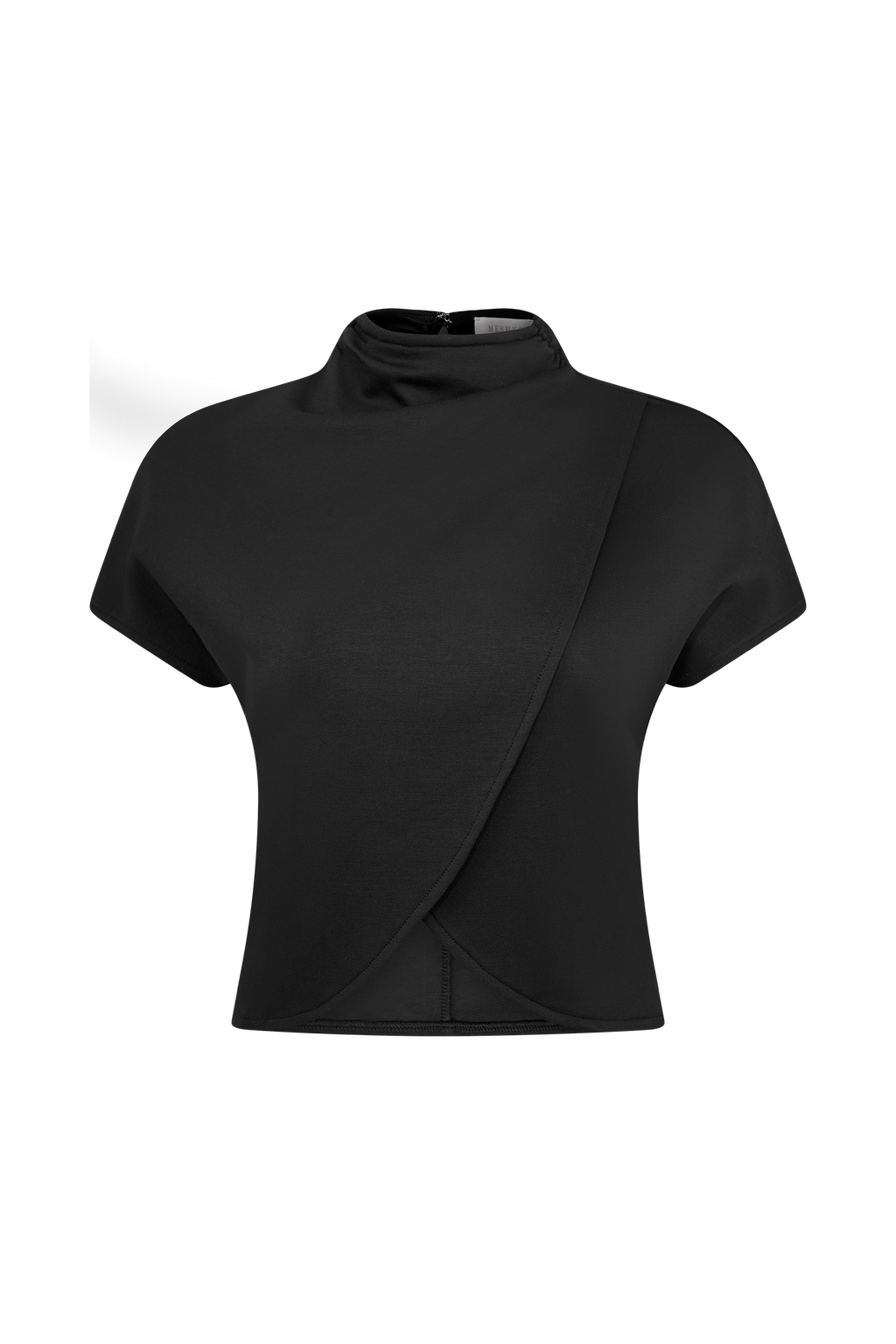 Levauro Eris Yüksek Yaka Scuba Jersey Üst - Siyah