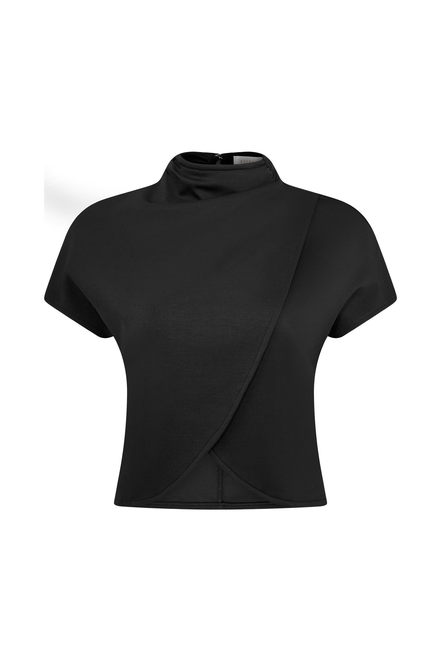 Levauro Eris Yüksek Yaka Scuba Jersey Üst - Siyah
