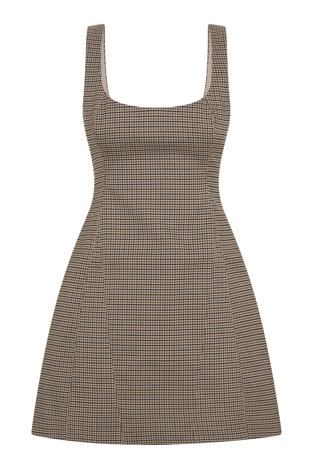 Levaru  Beth Mini Elbise - Tan Kareli