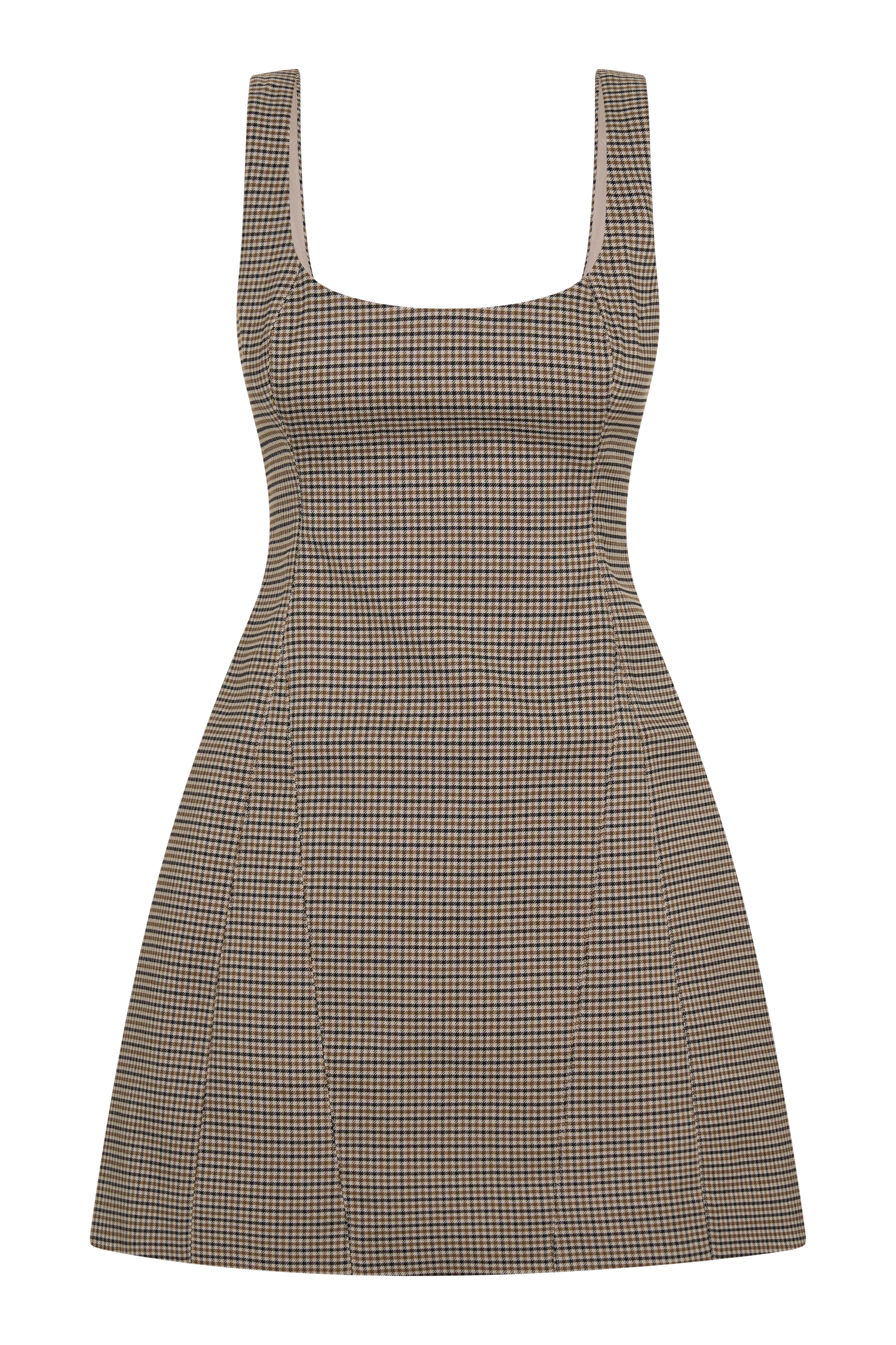 Levaru  Beth Mini Elbise - Tan Kareli
