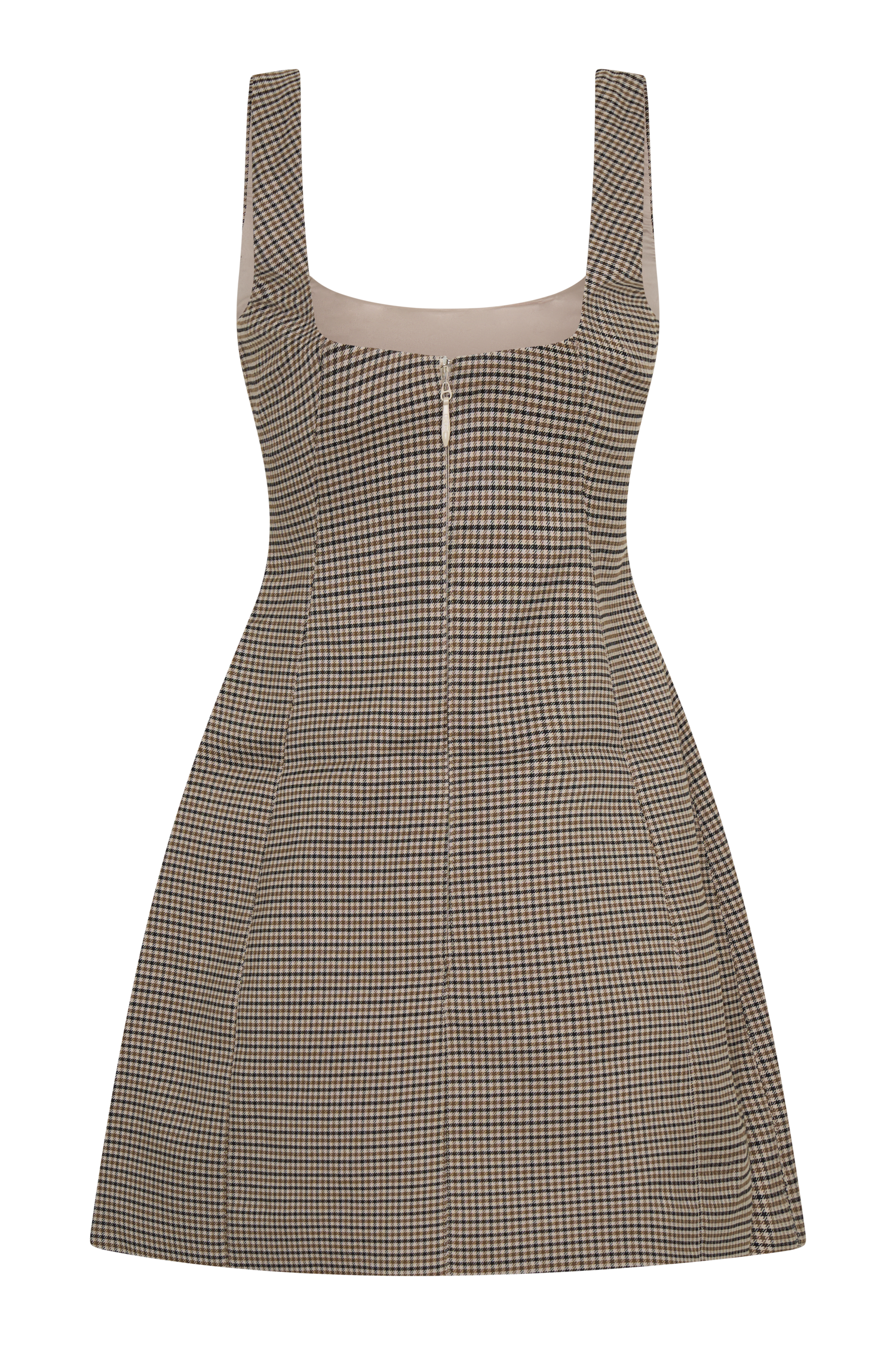 Levaru  Beth Mini Elbise - Tan Kareli